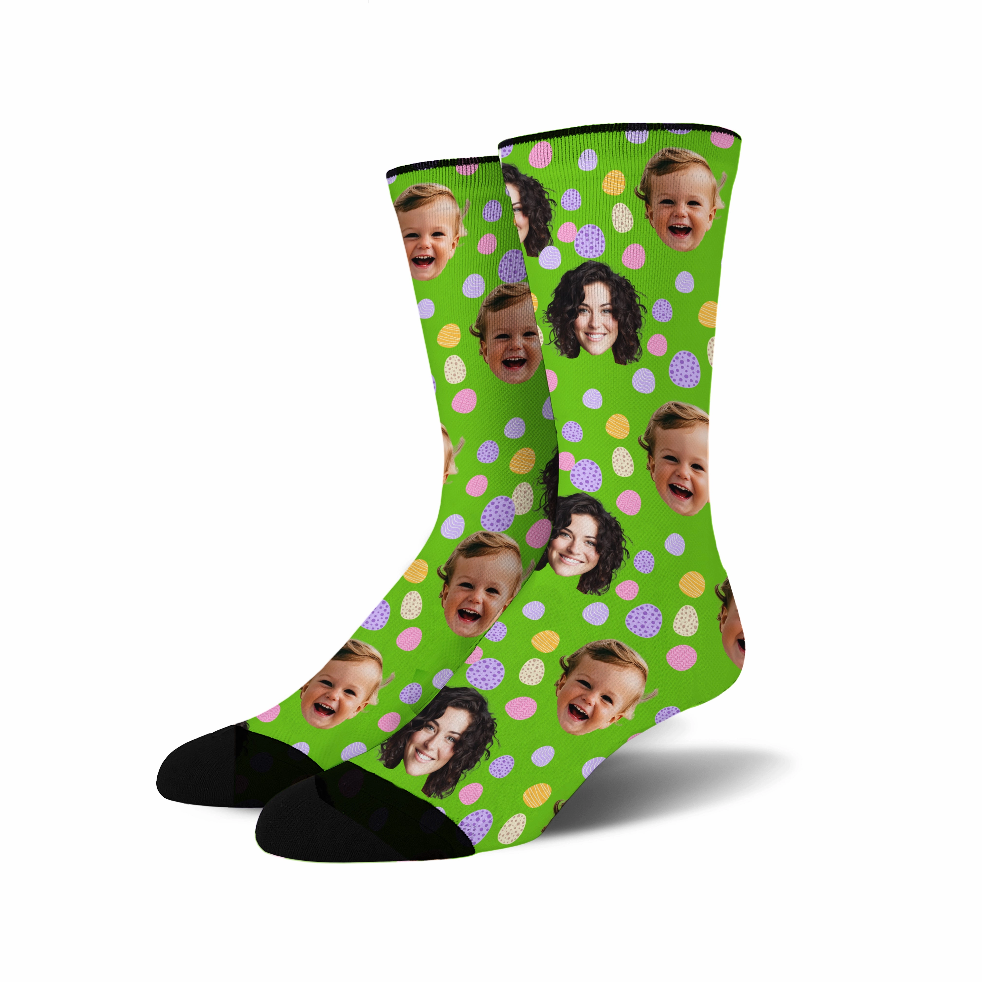 Custom Face - Easter Egg socks # 1