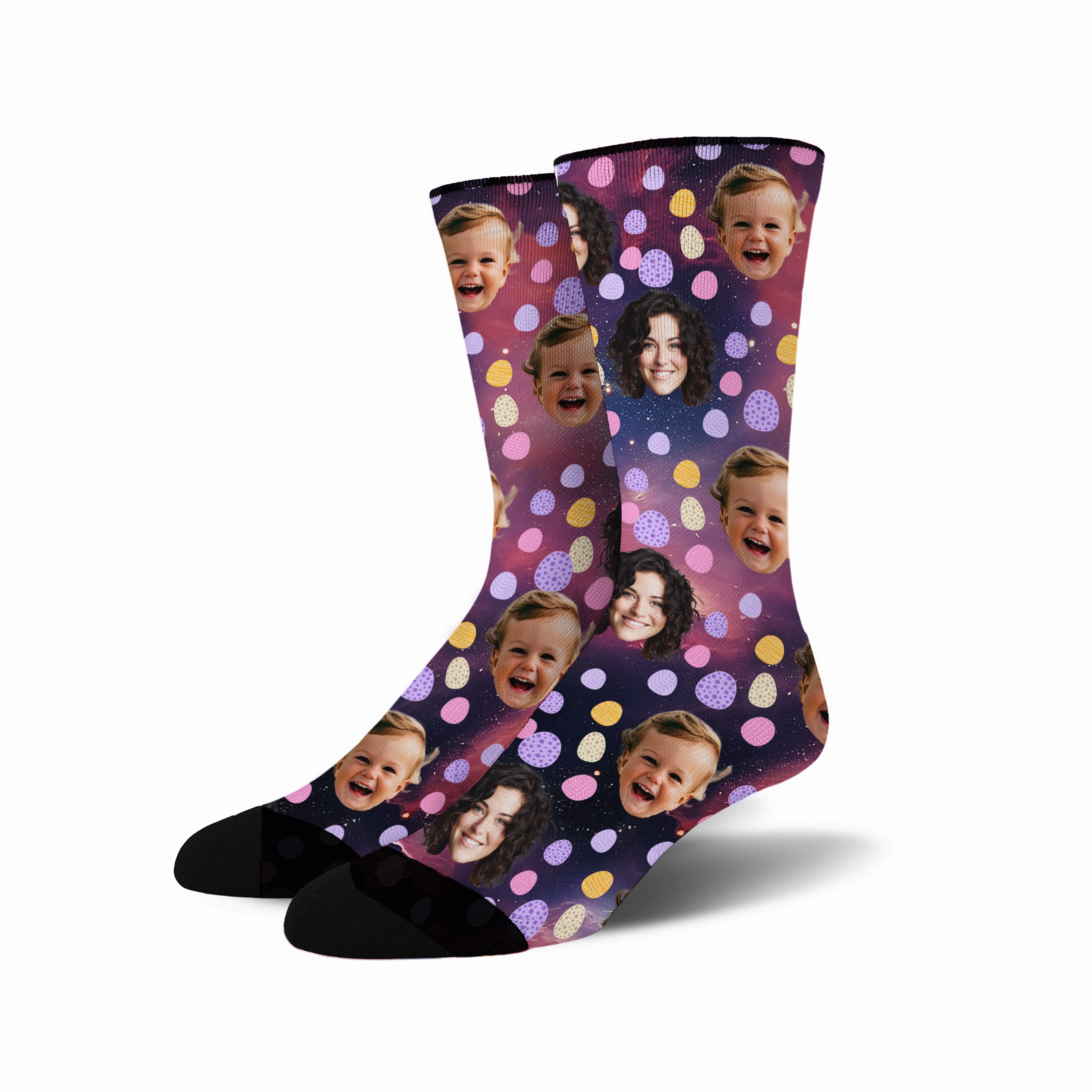 Custom Face - Easter Egg socks # 1