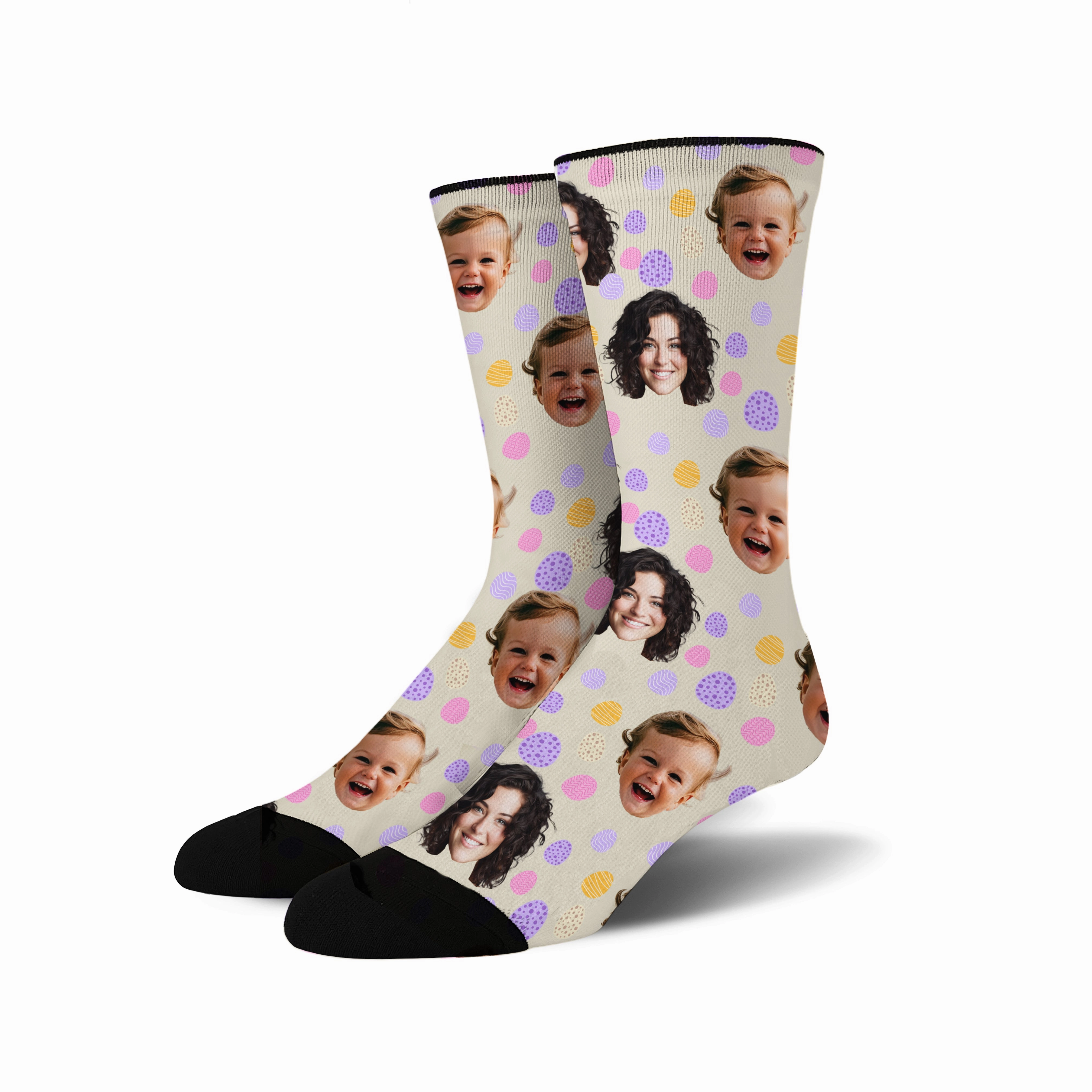 Custom Face - Easter Egg socks # 1