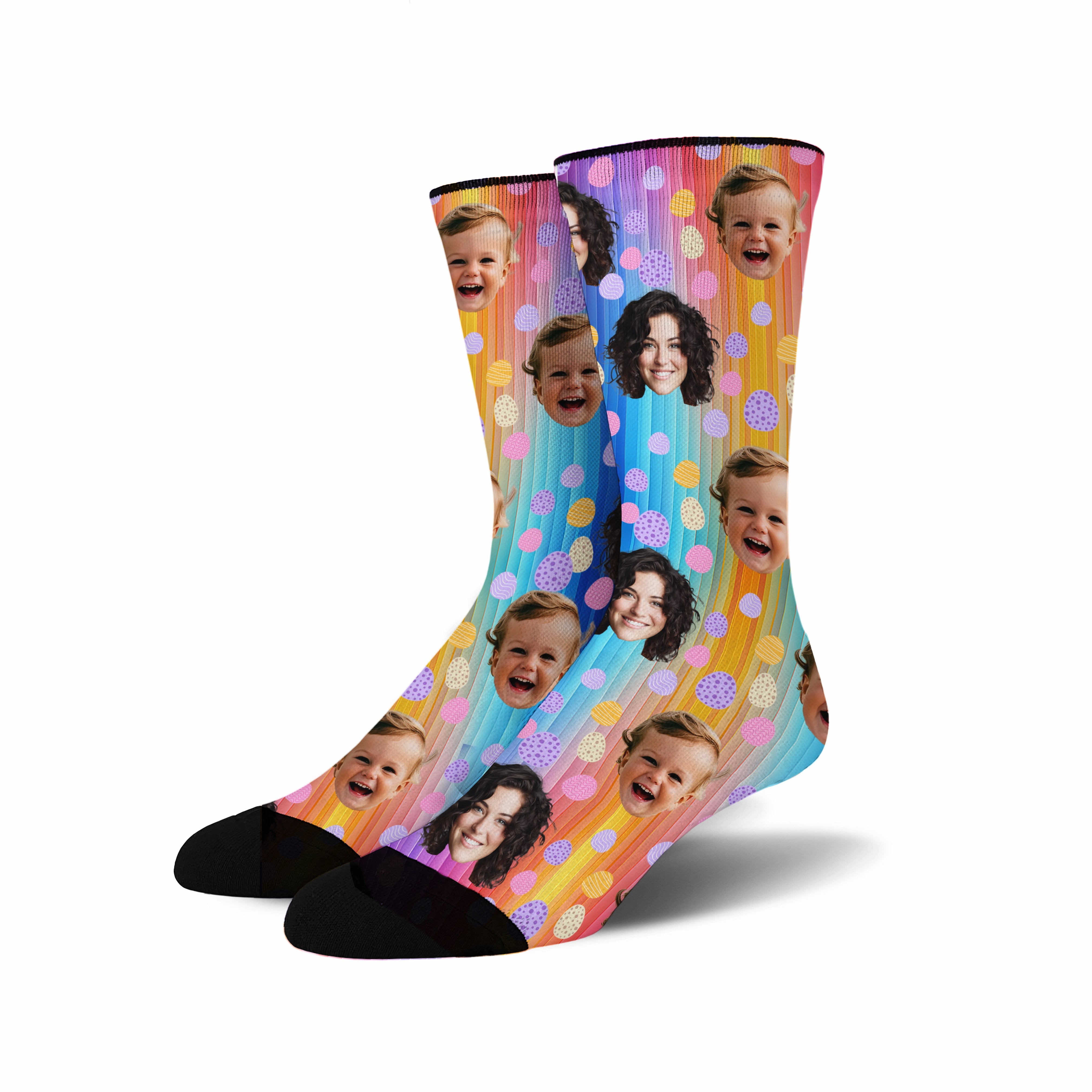 Custom Face - Easter Egg socks # 1