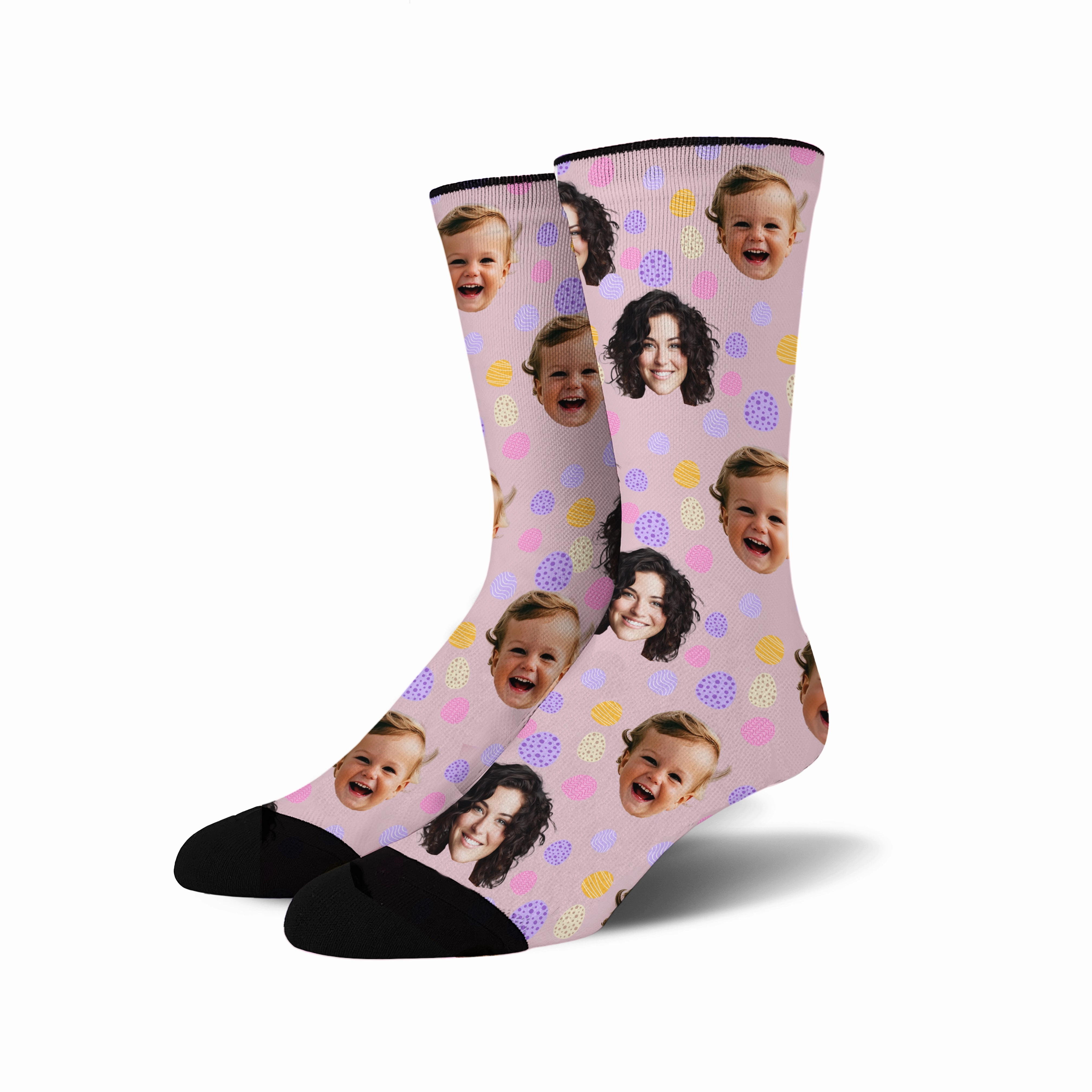 Custom Face - Easter Egg socks # 1