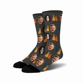 Custom Face - Easter Rabbit socks # 1