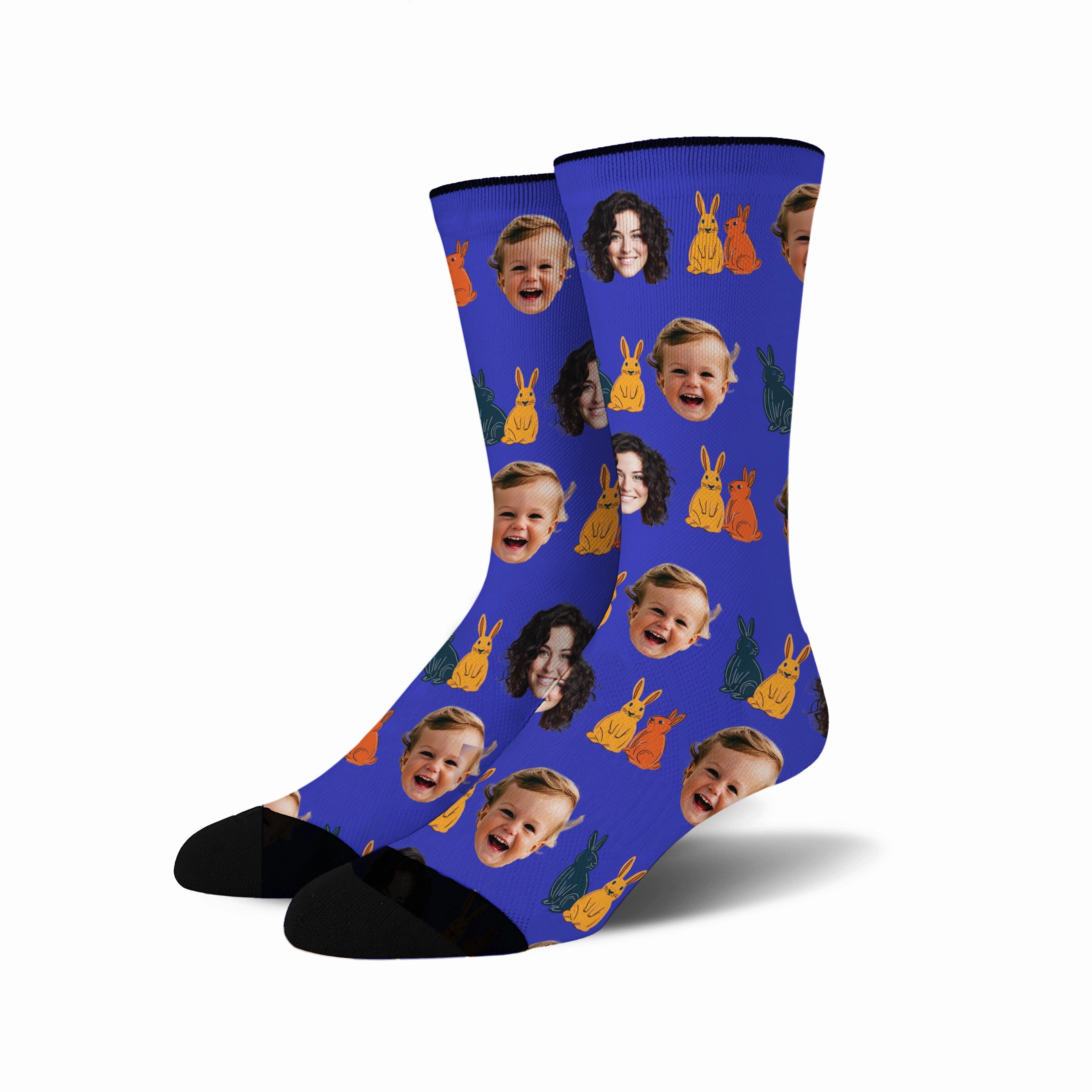 Custom Face - Easter Rabbit socks # 1
