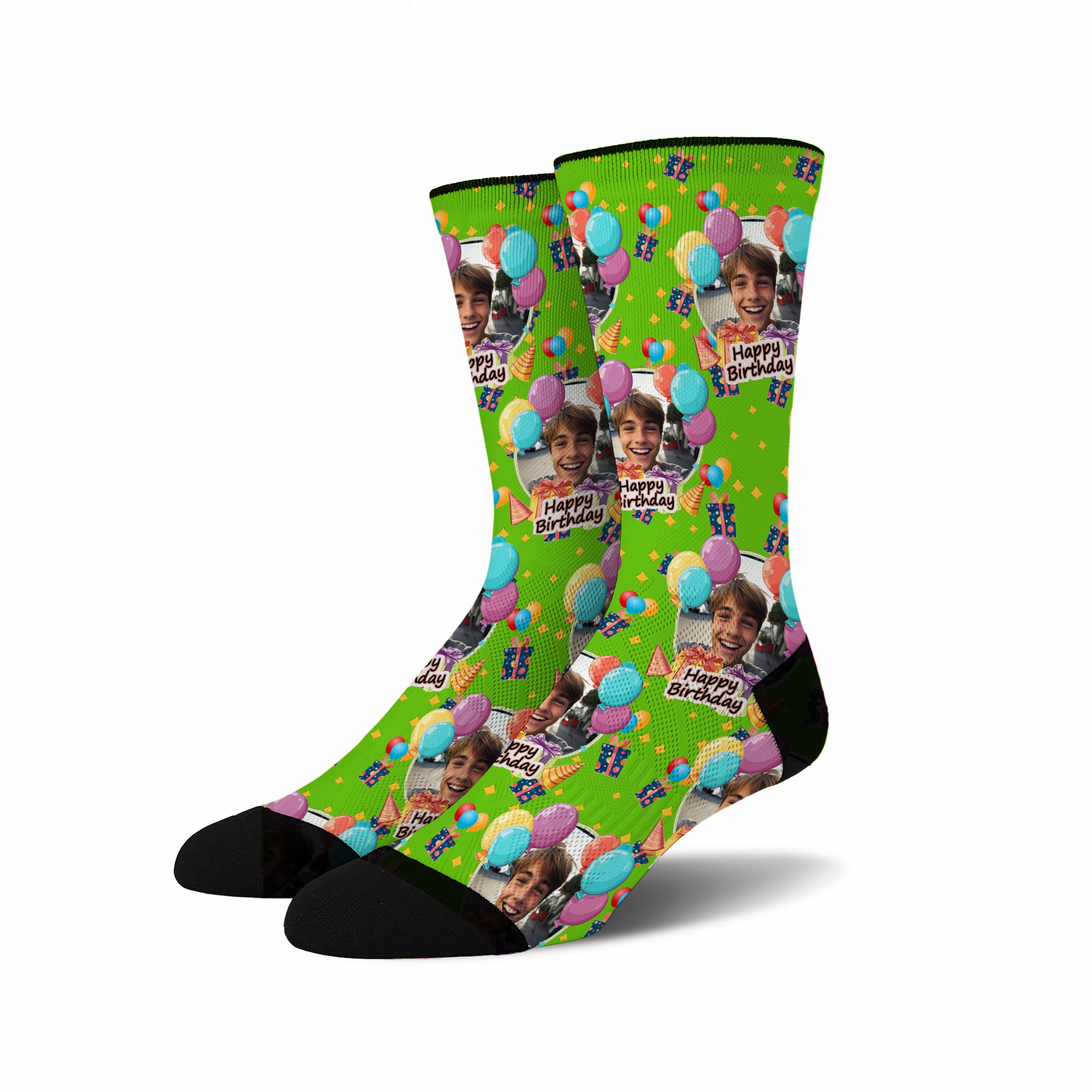 Custom Face Socks -  Happy Birthday