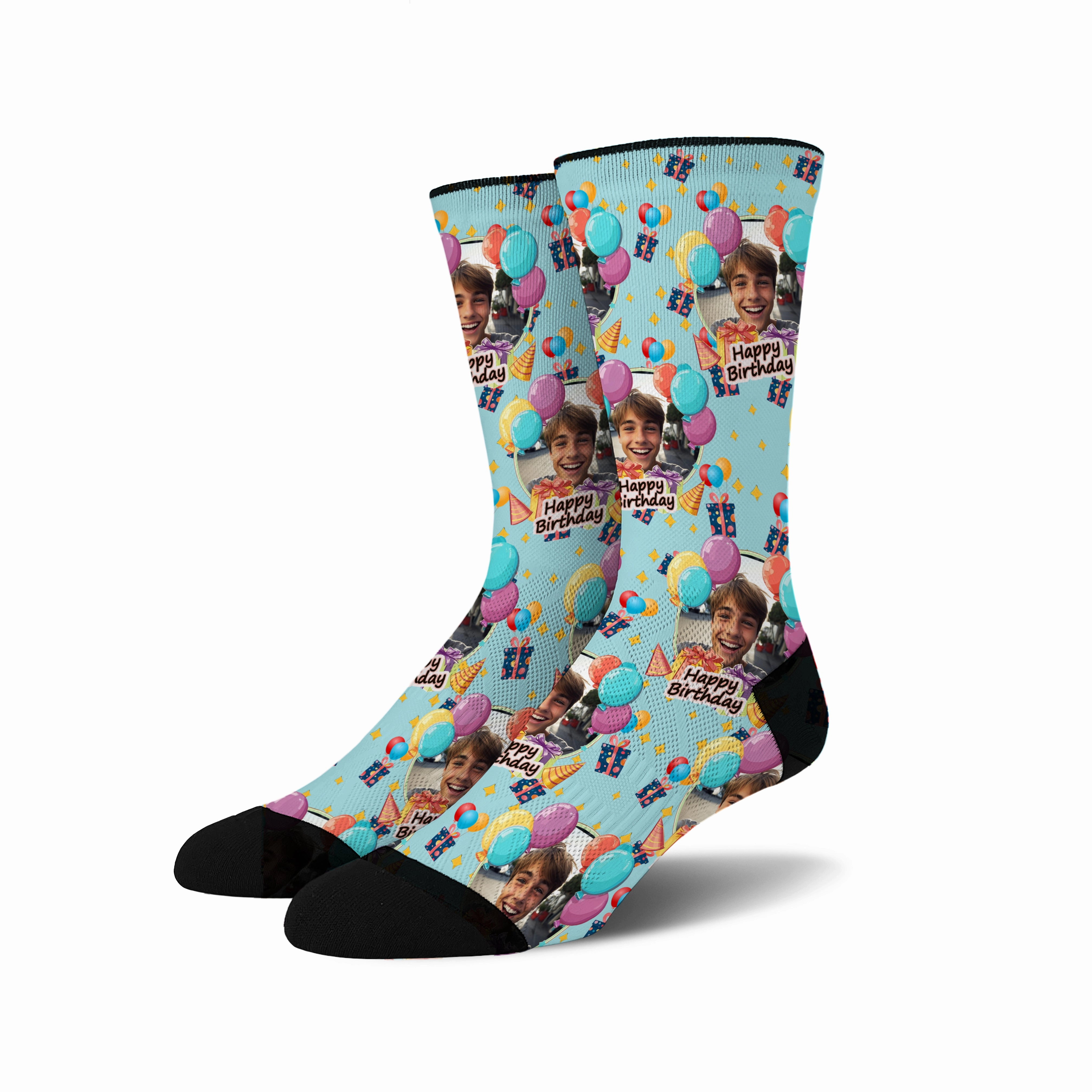 Custom Face Socks -  Happy Birthday