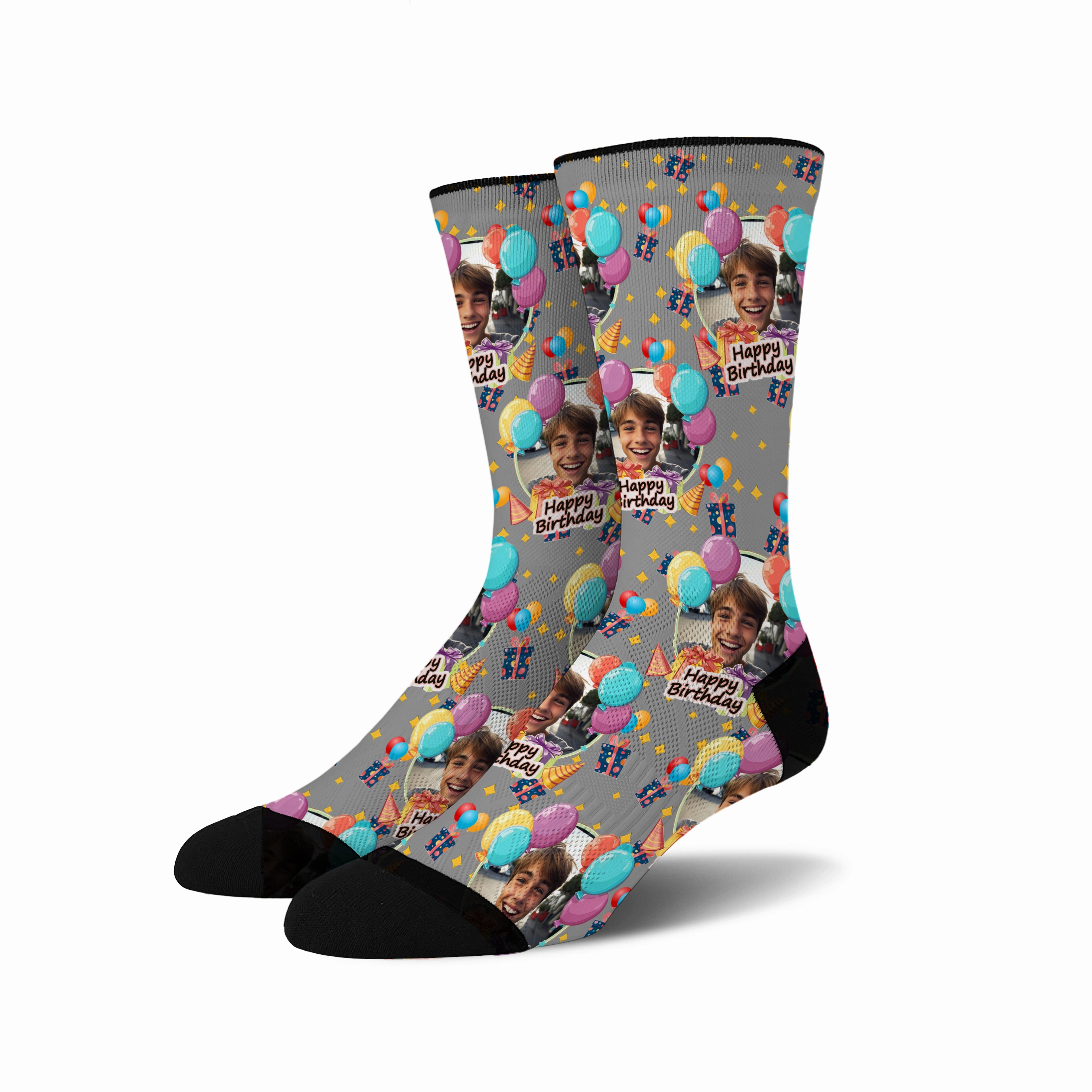 Custom Face Socks -  Happy Birthday