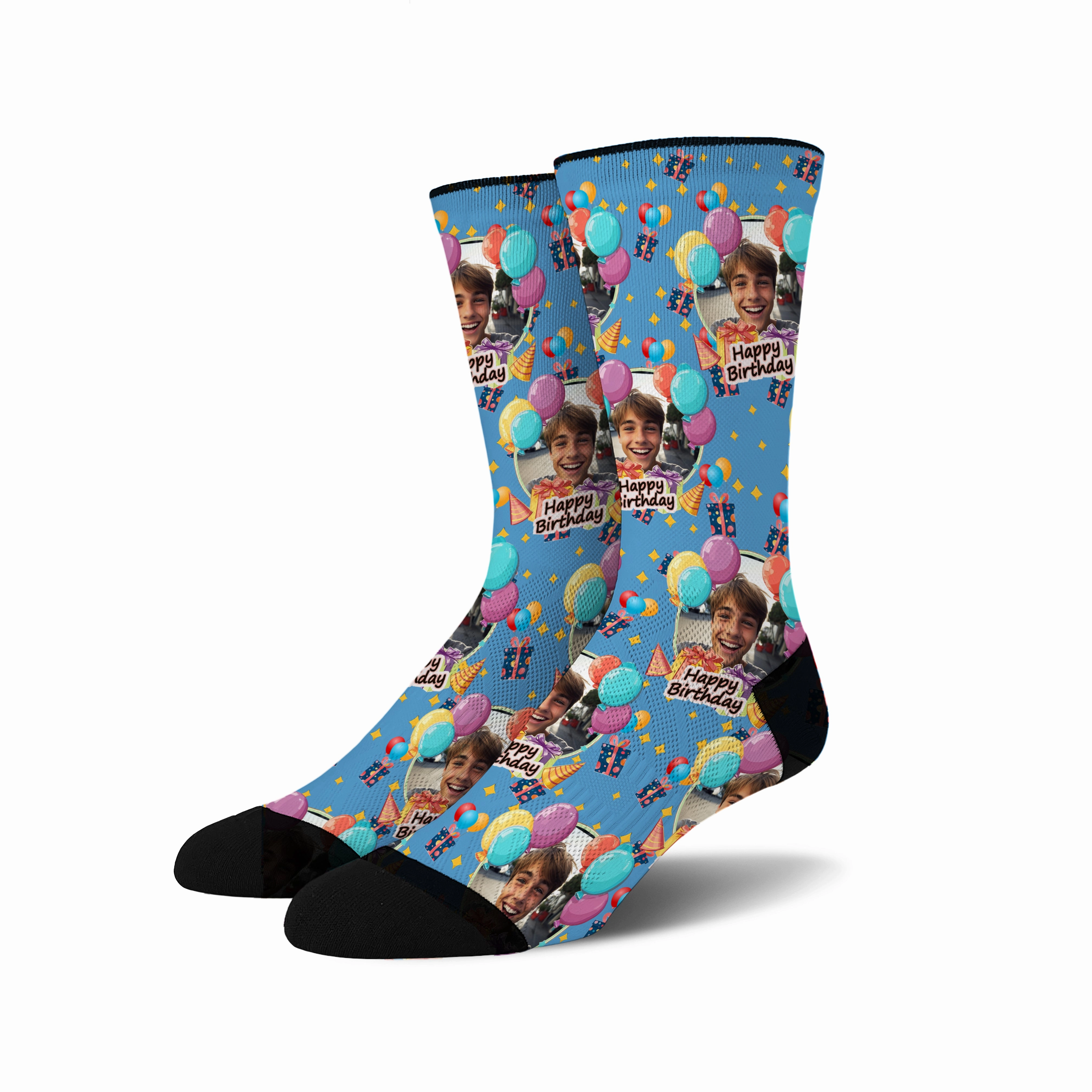 Custom Face Socks -  Happy Birthday
