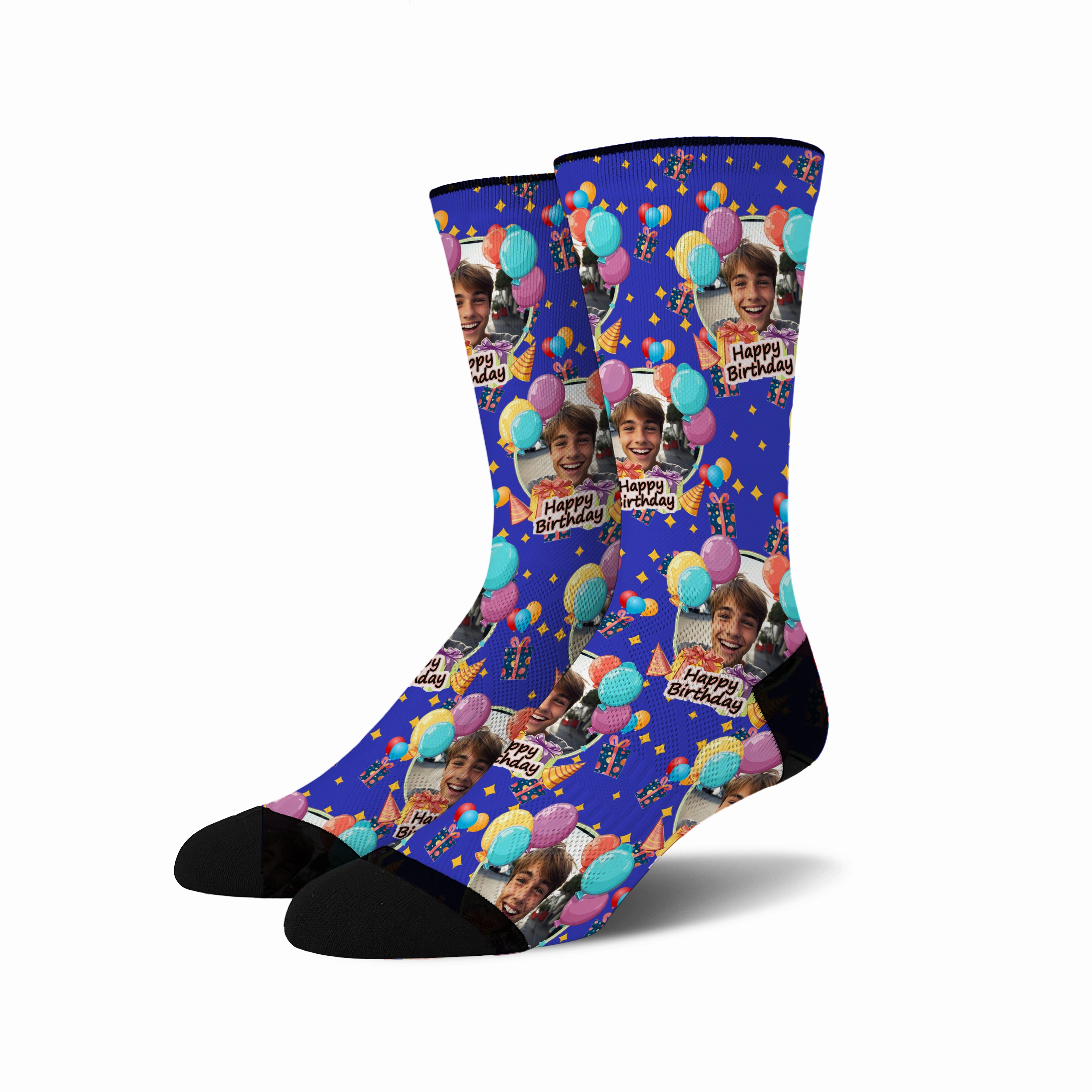 Custom Face Socks -  Happy Birthday
