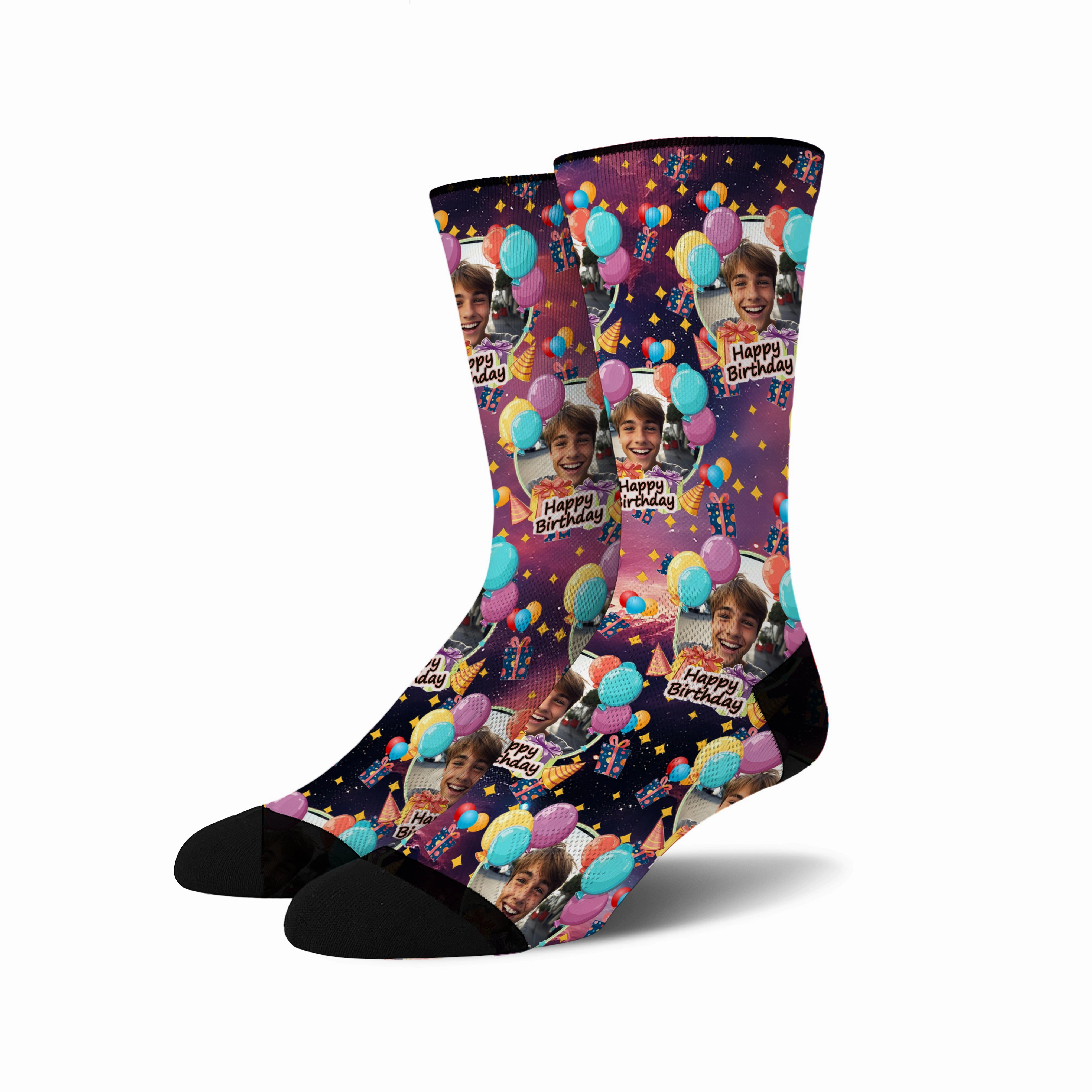 Custom Face Socks -  Happy Birthday