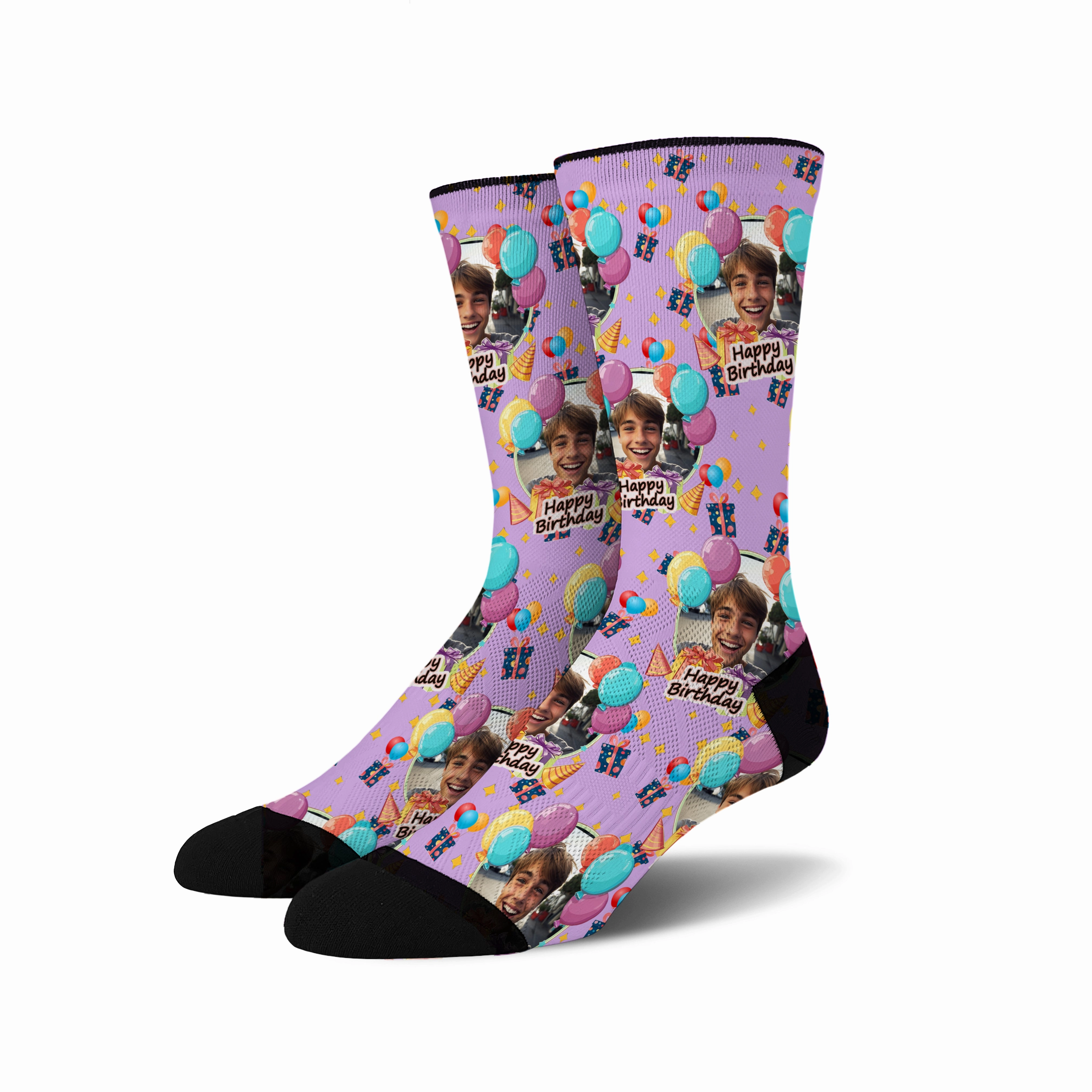 Custom Face Socks -  Happy Birthday
