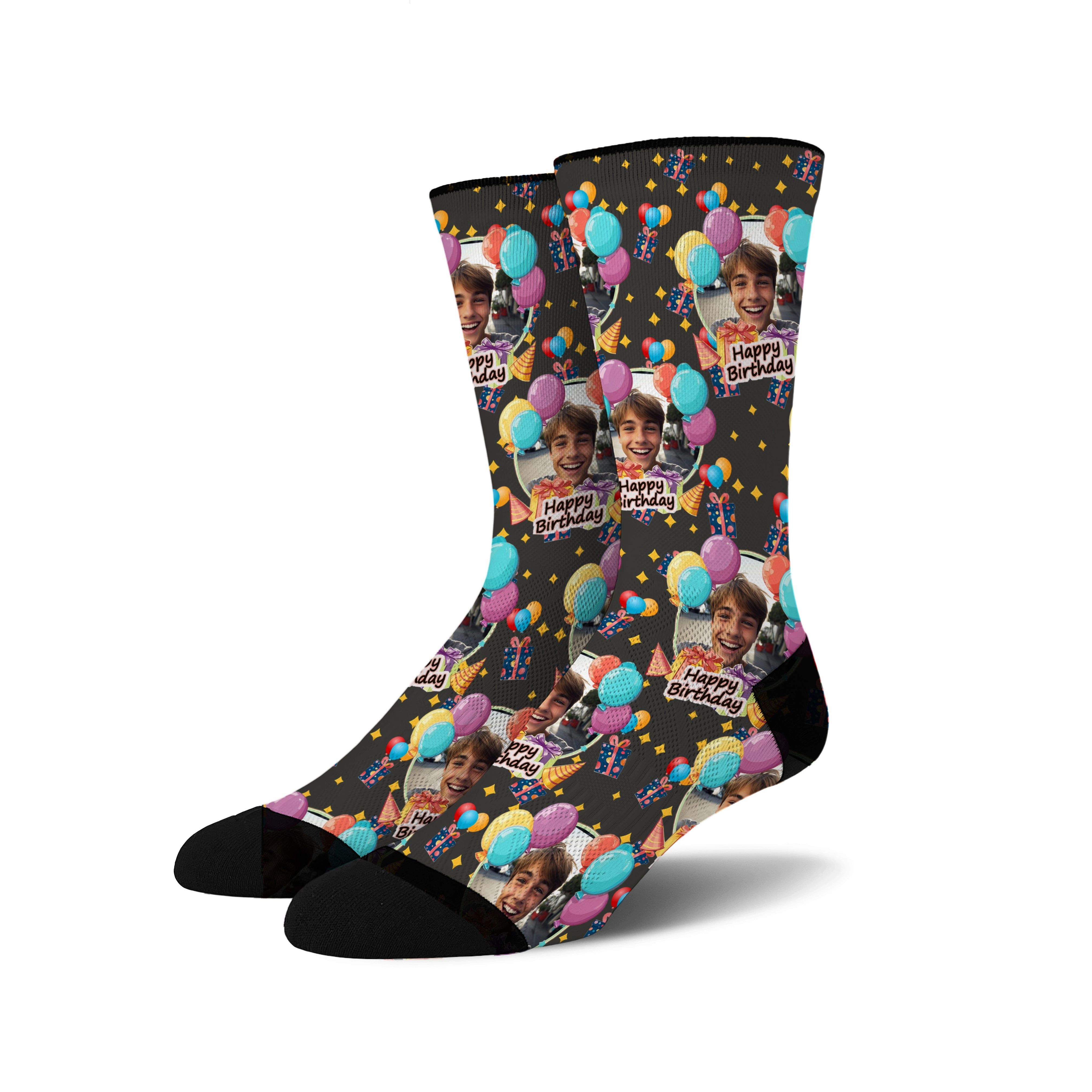 Custom Face Socks -  Happy Birthday