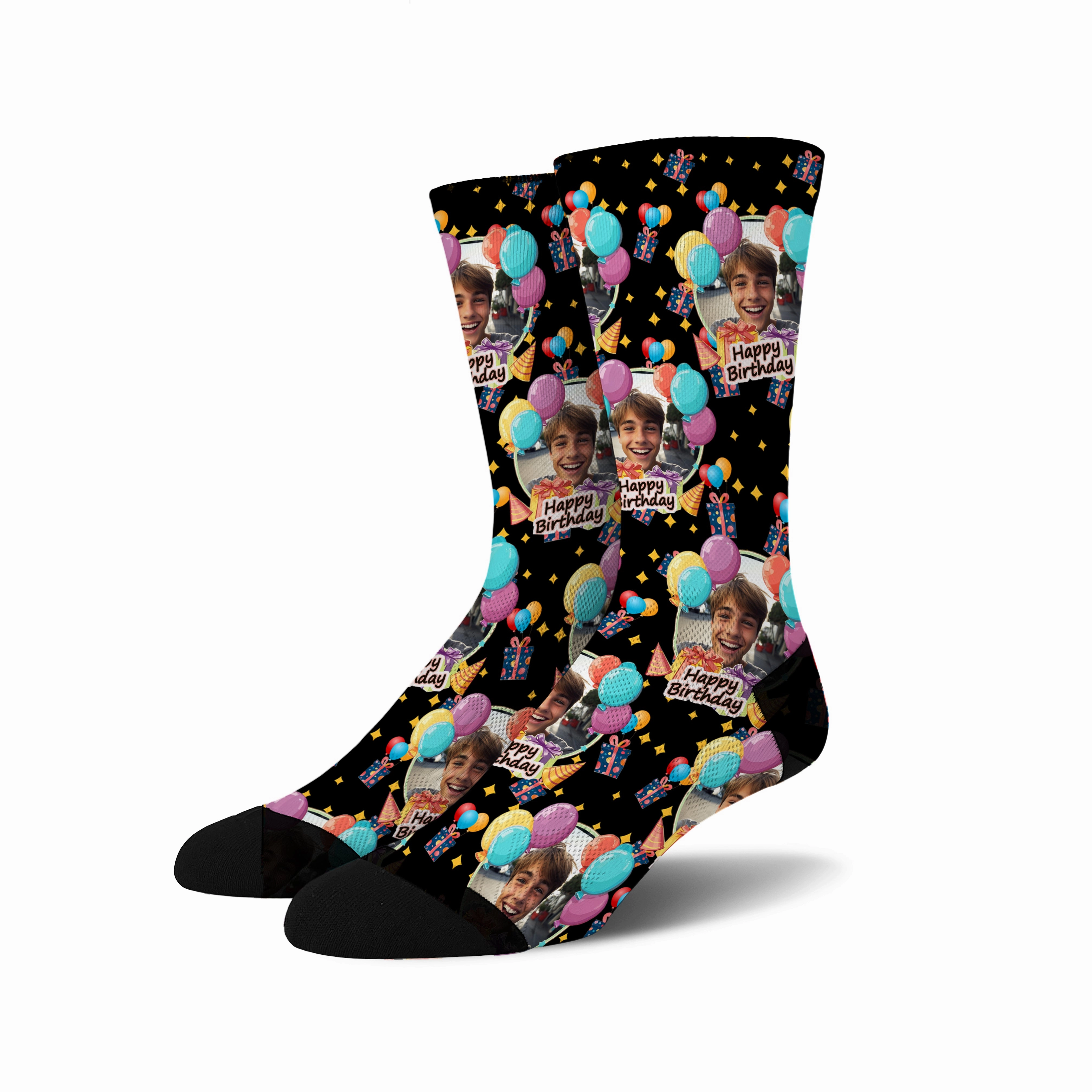 Custom Face Socks -  Happy Birthday