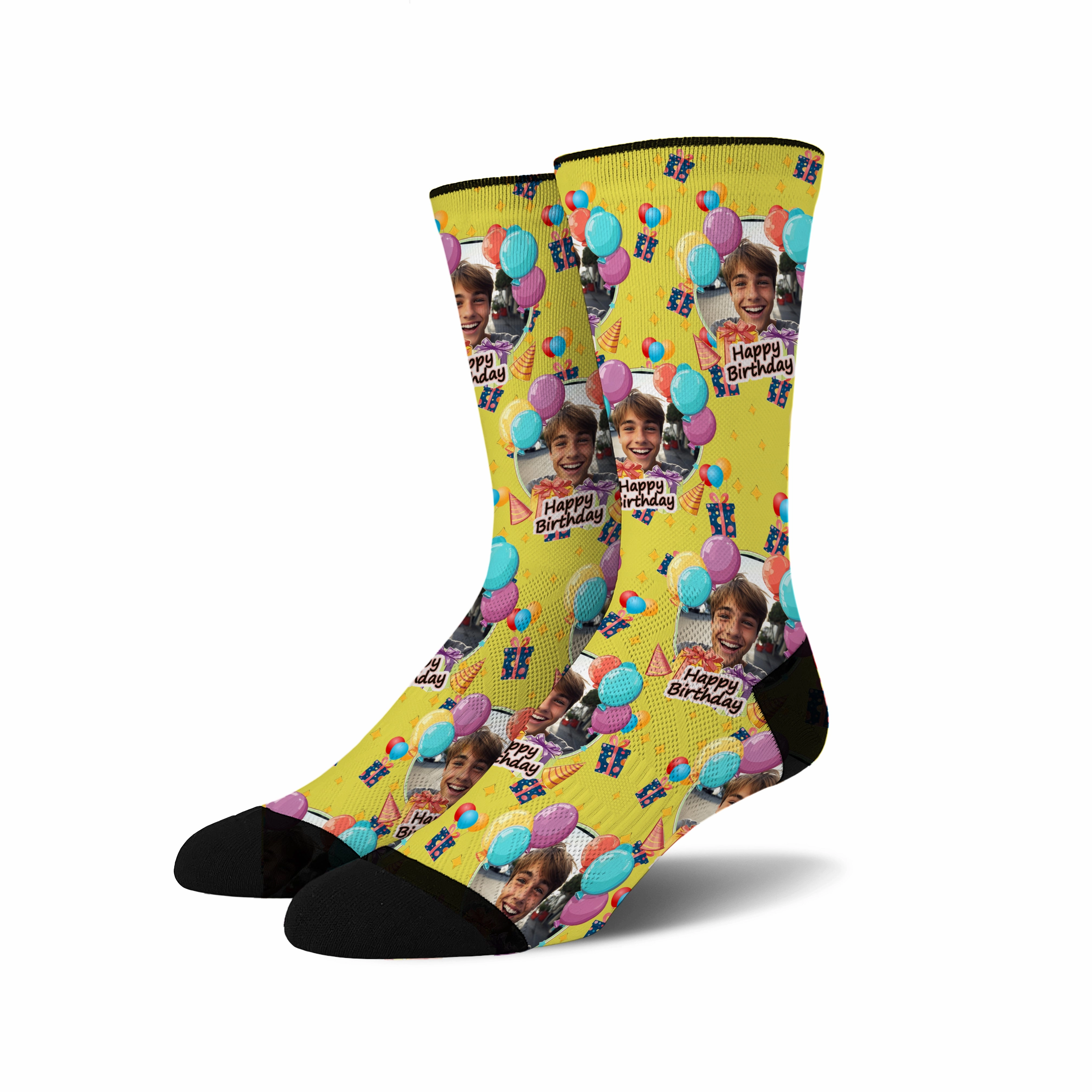Custom Face Socks -  Happy Birthday