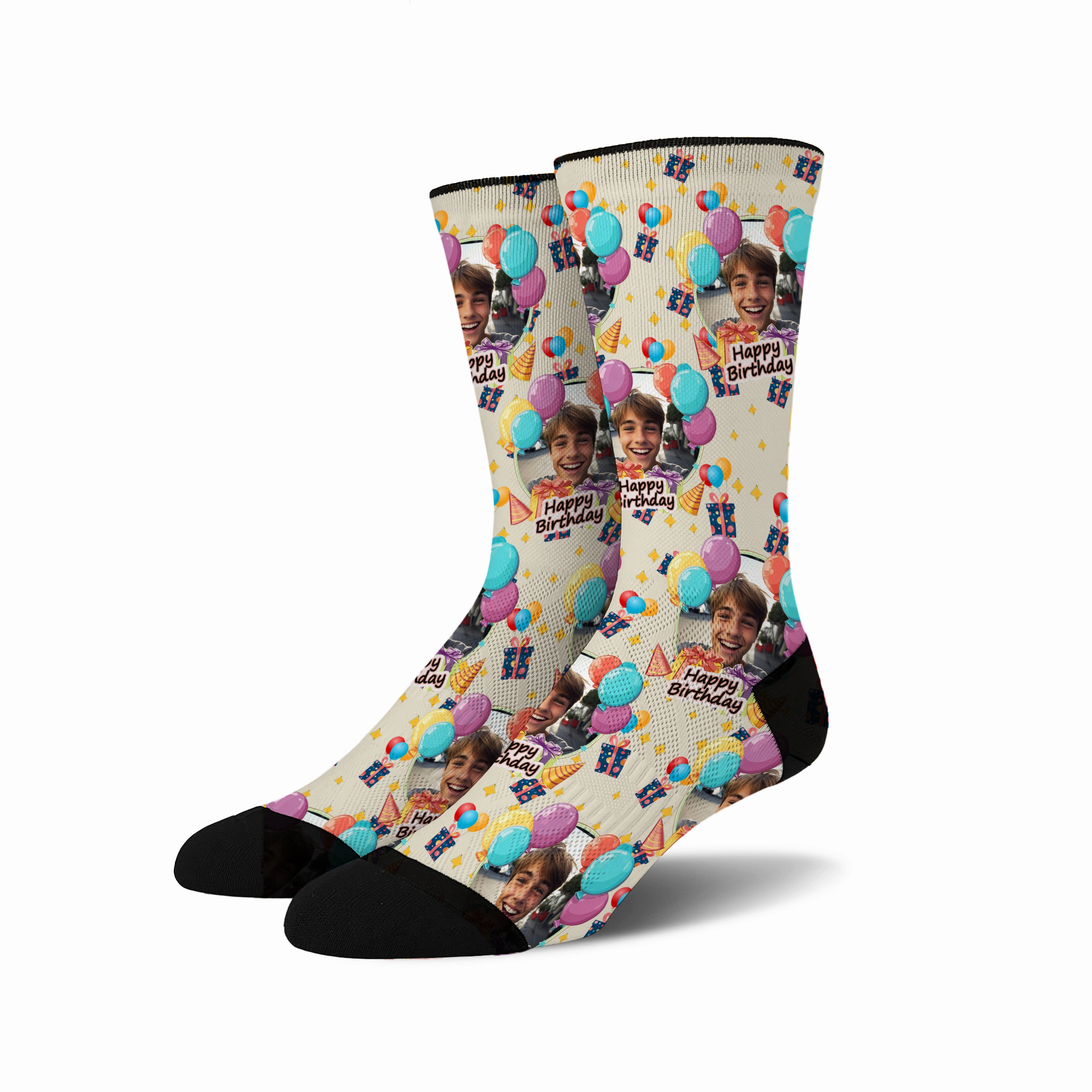 Custom Face Socks -  Happy Birthday