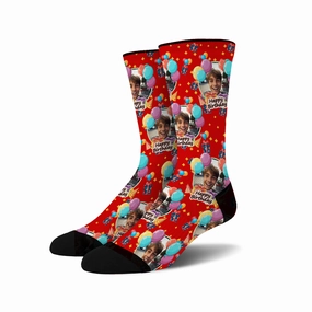 Custom Face Socks -  Happy Birthday