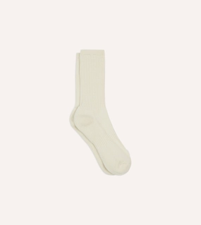Ecru Cotton Sports Socks