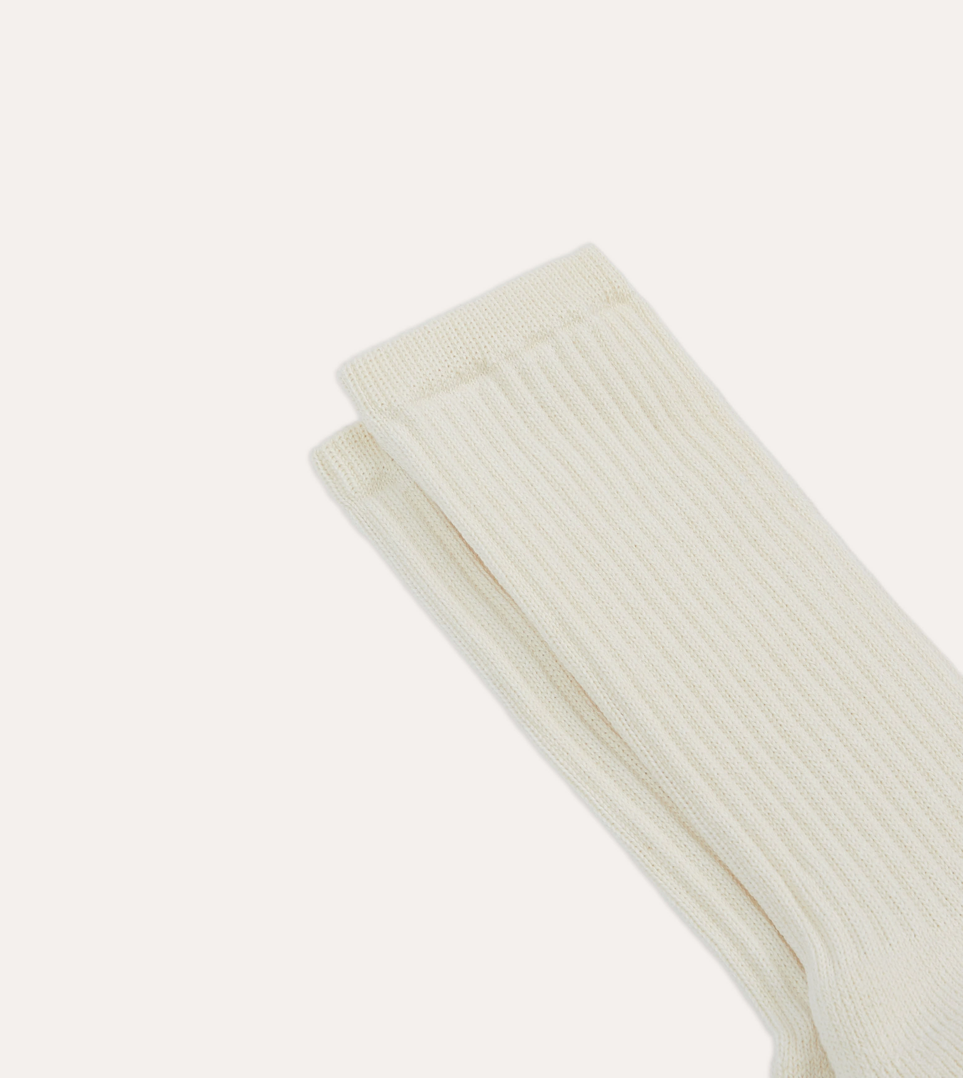 Ecru Cotton Sports Socks