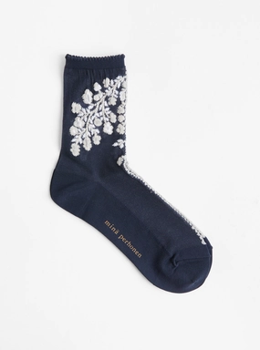 Floraleaf Socks Navy
