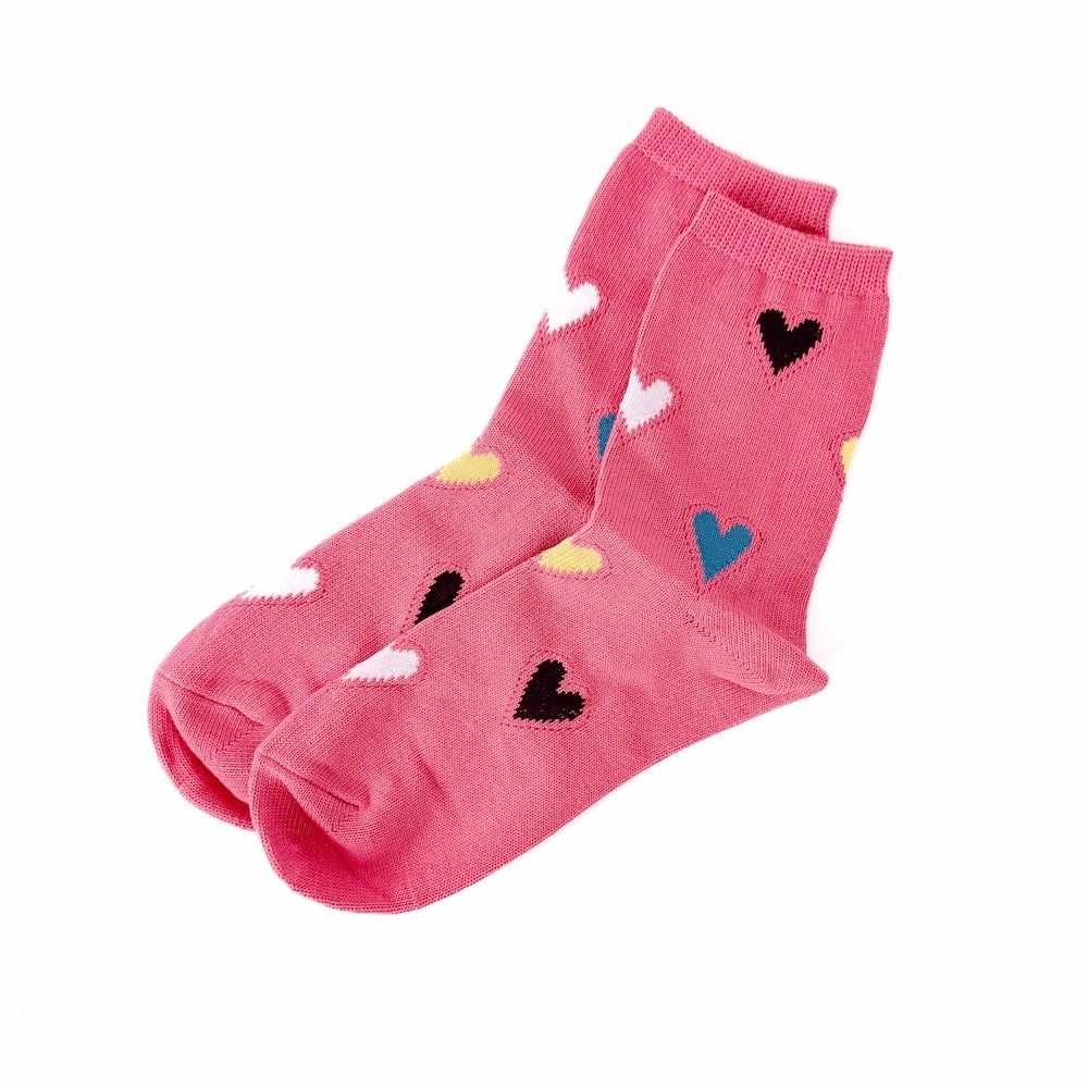 Forever and Always Valentines Heart Mid-Calf Socks
