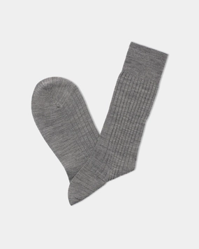 GREY MID-CALF HOSE WOOL SOCKS
