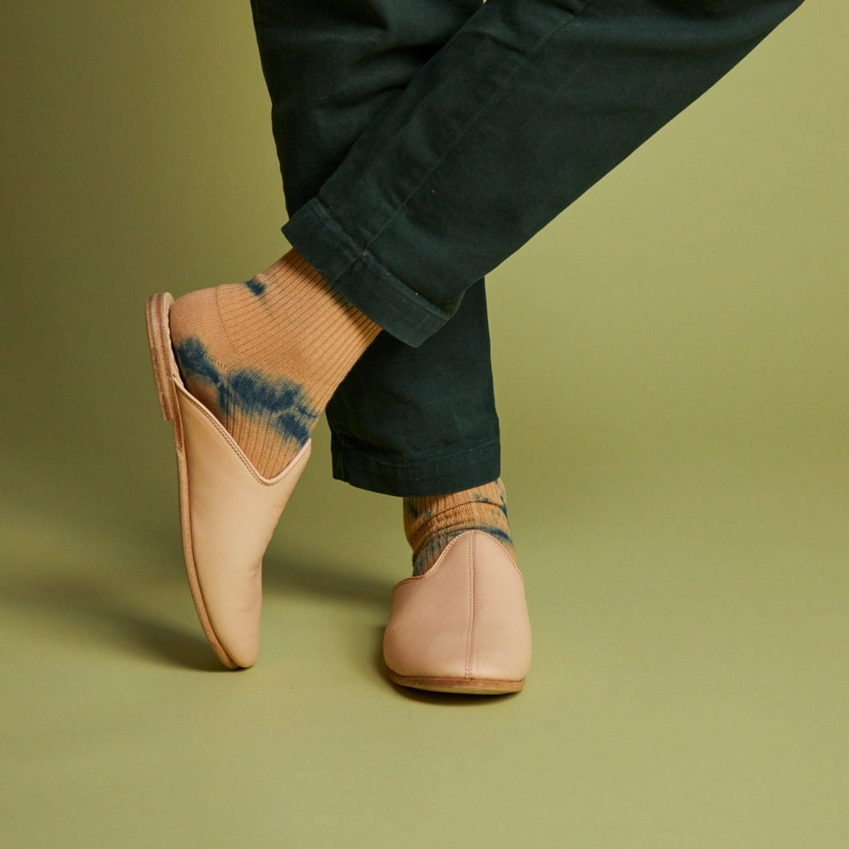 Hand Tie-Dyed Pradu Sock By Philip Huang