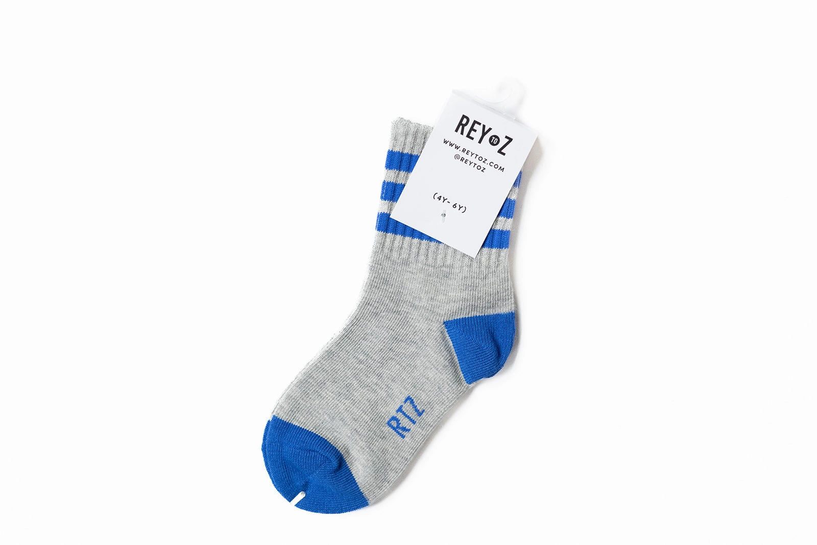 Heather Grey & Blue Stripe Socks