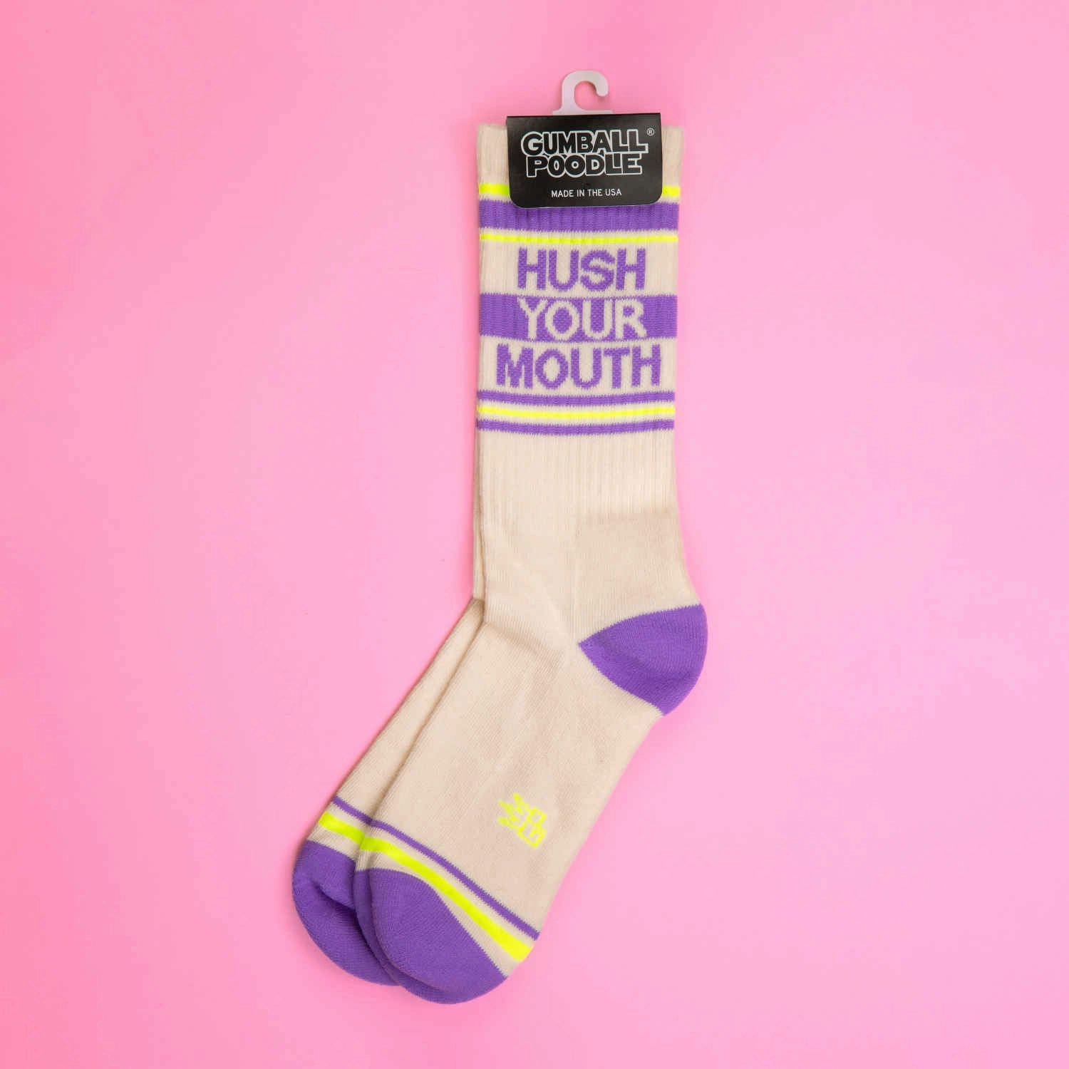 Hush Your Mouth - Gym Crew Socks