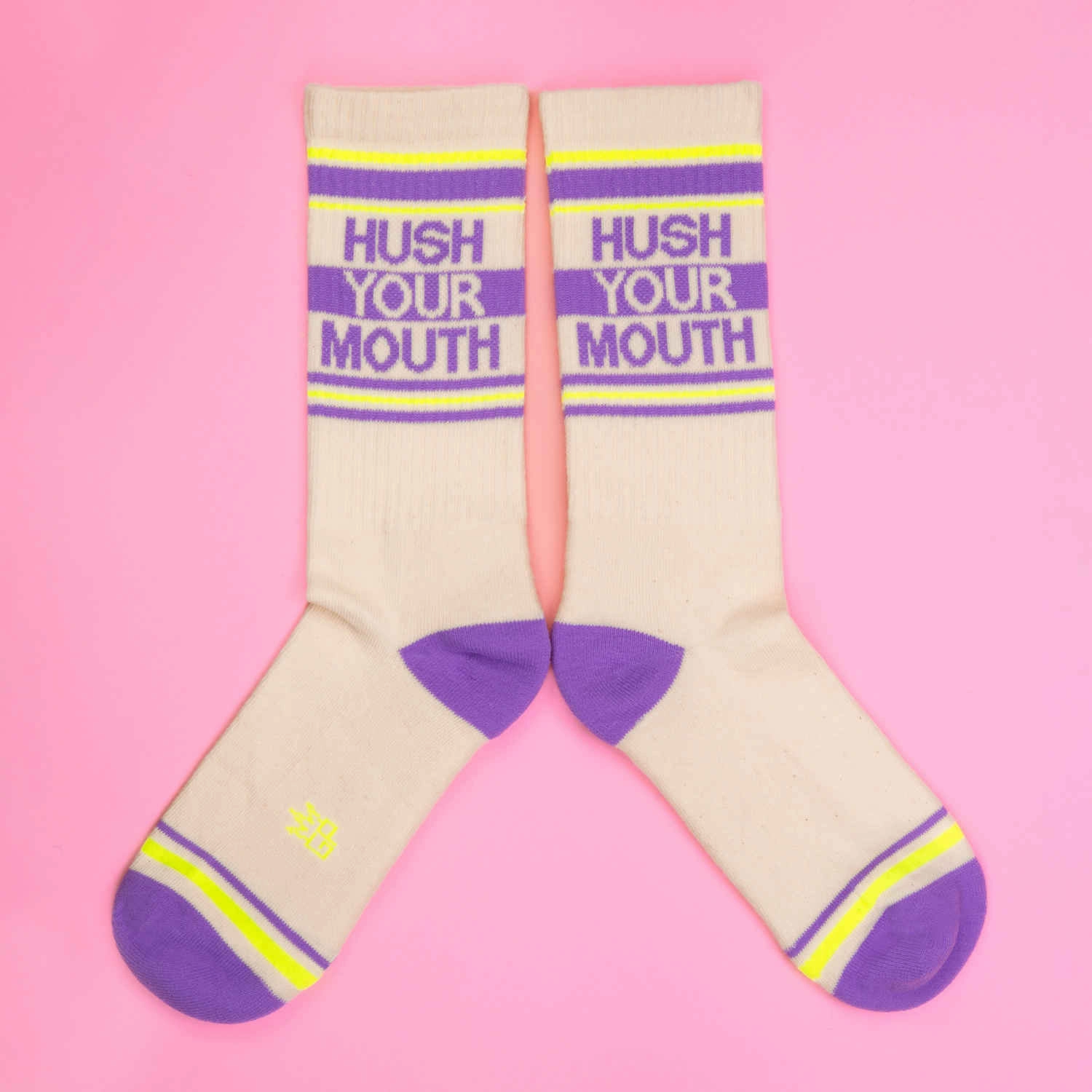 Hush Your Mouth - Gym Crew Socks