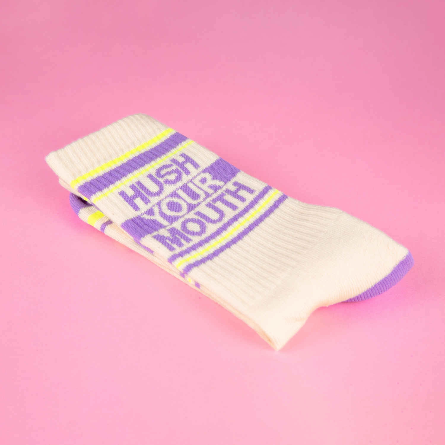 Hush Your Mouth - Gym Crew Socks