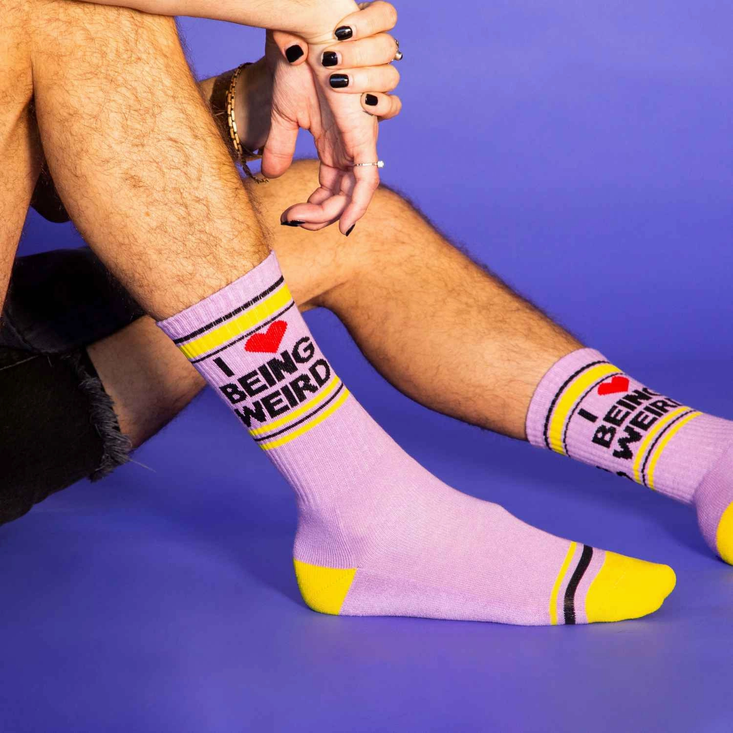 I ❤️ Being Weird - Gym Crew Socks