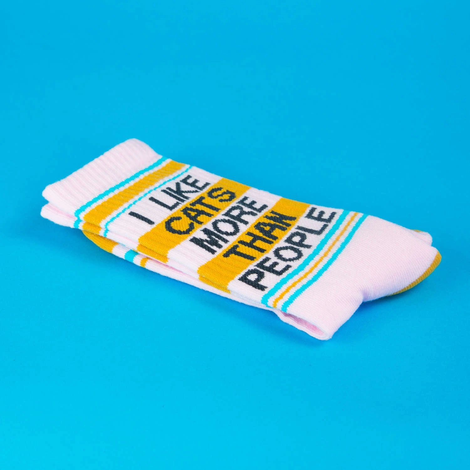 I Like Cats More Than People - Gym Crew Socks