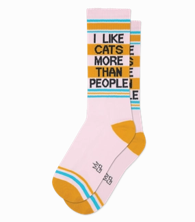 I Like Cats More Than People - Gym Crew Socks