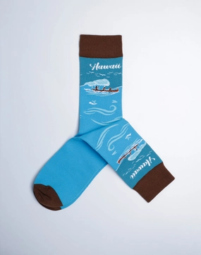 Men's Hawaii Outrigger Crew Socks