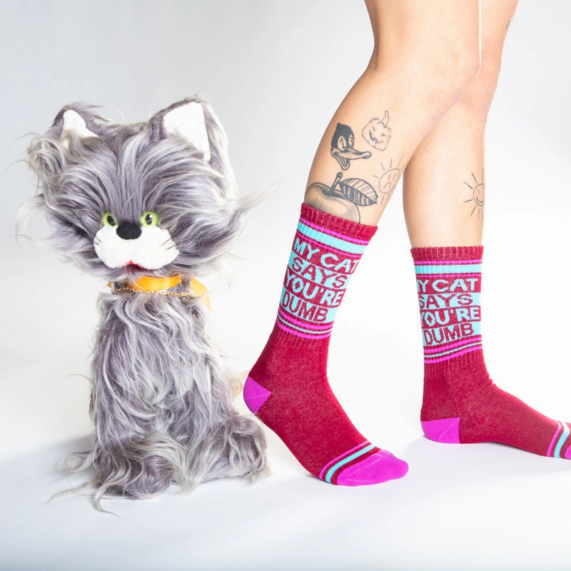 My Cat Says You're Dumb - Gym Crew Socks