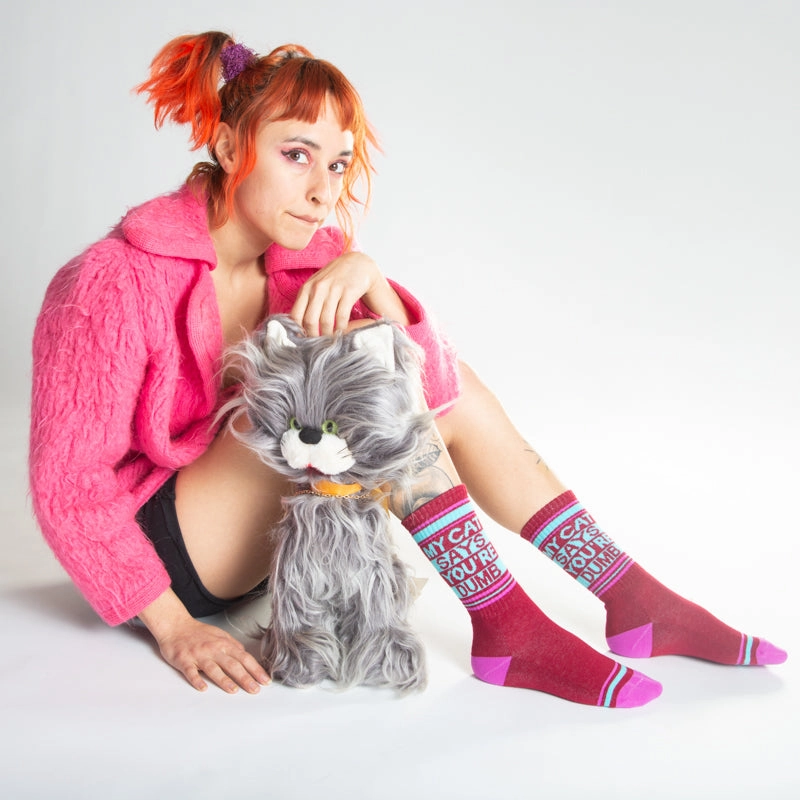My Cat Says You're Dumb - Gym Crew Socks