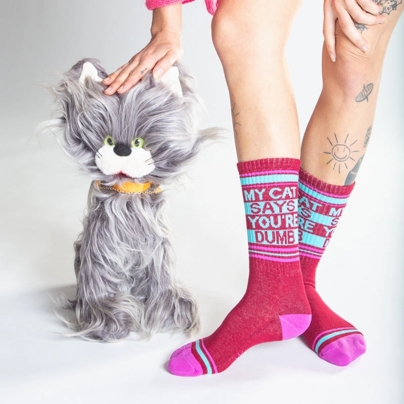 My Cat Says You're Dumb - Gym Crew Socks