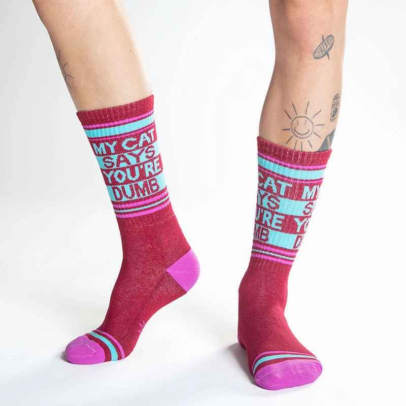 My Cat Says You're Dumb - Gym Crew Socks