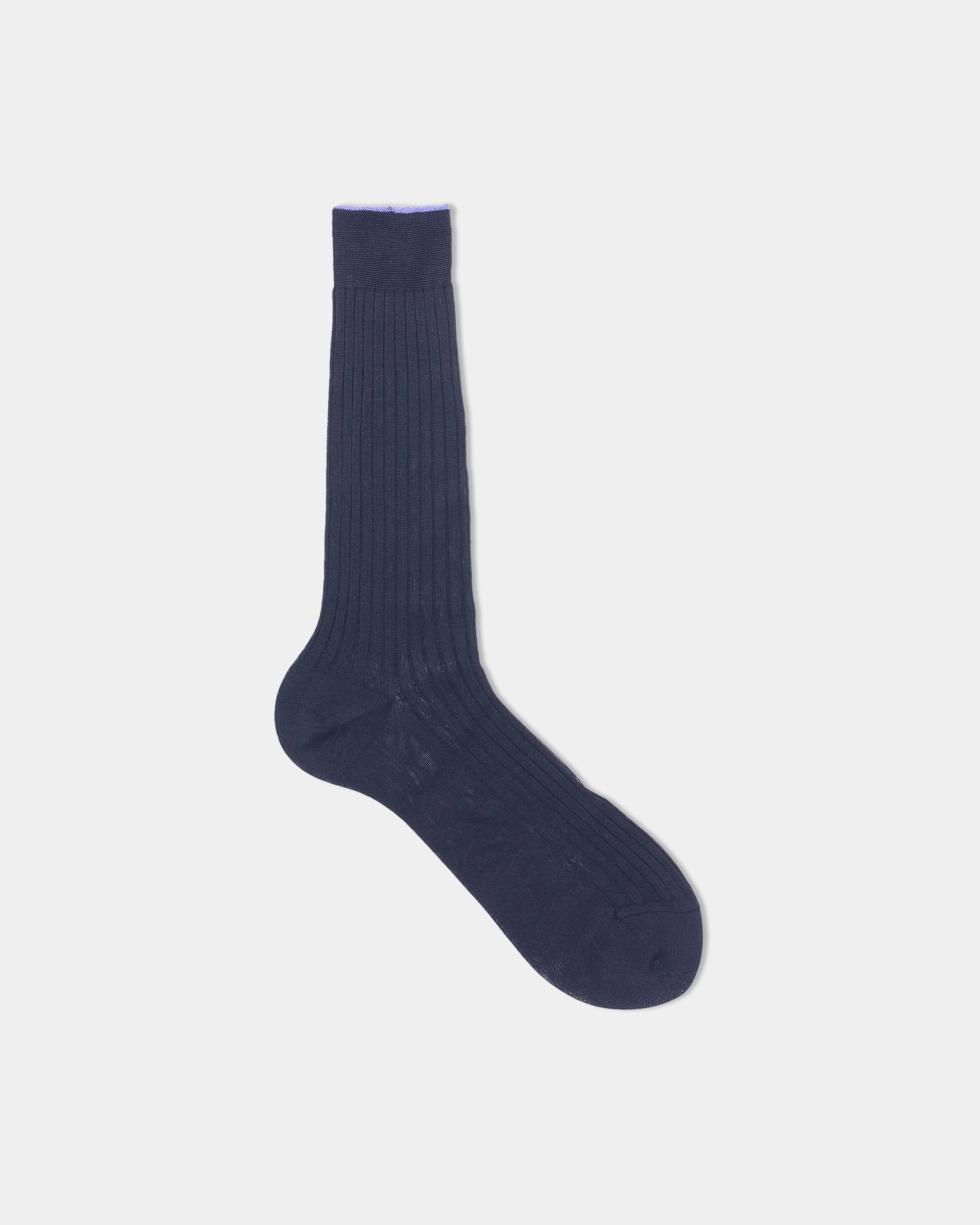 NAVY COTTON MID-CALF SOCKS