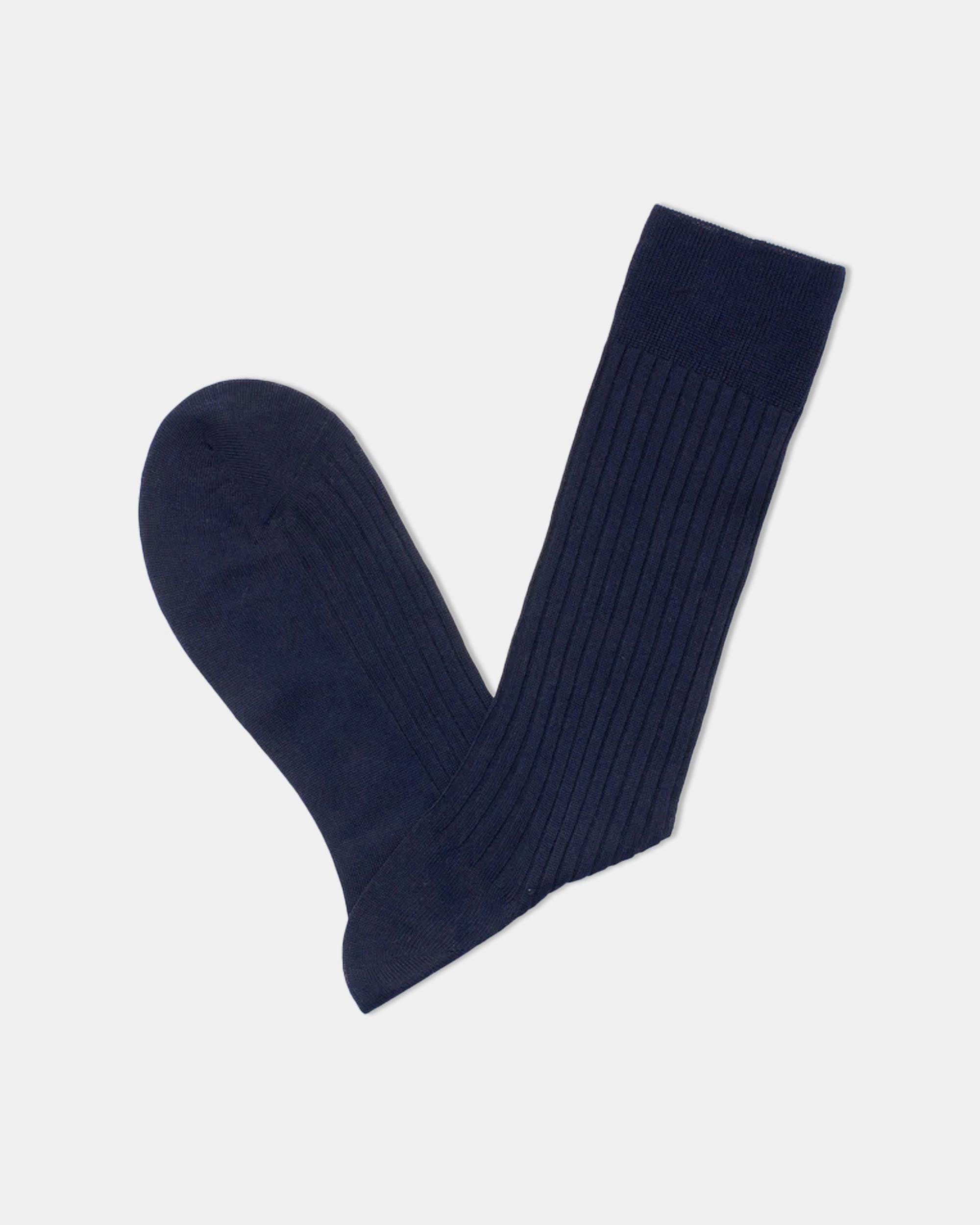 NAVY MID-CALF HOSE COTTON SOCKS