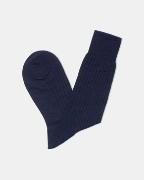 NAVY MID-CALF HOSE WOOL SOCKS