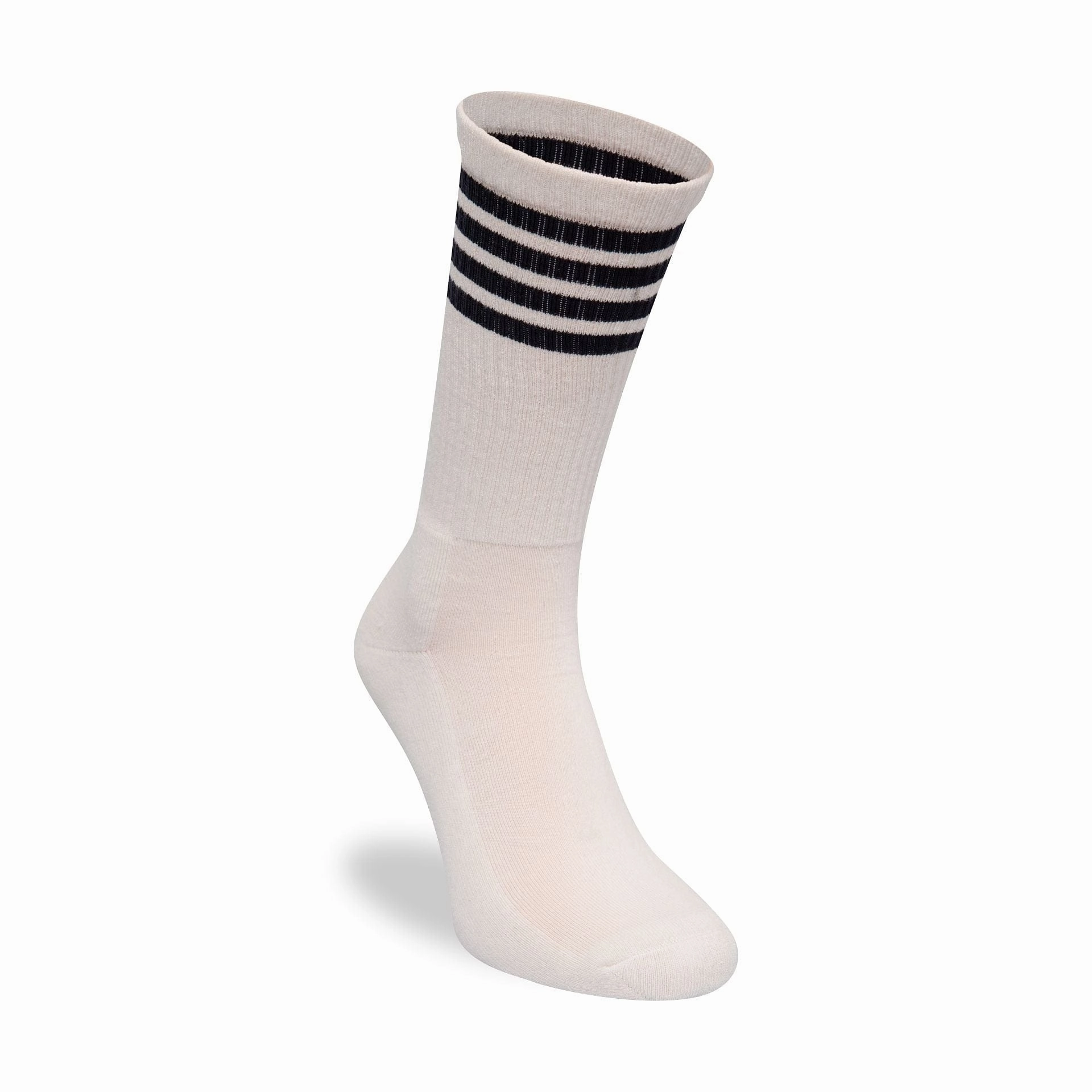 New Era Stripe Off White 3 Pack Crew Socks