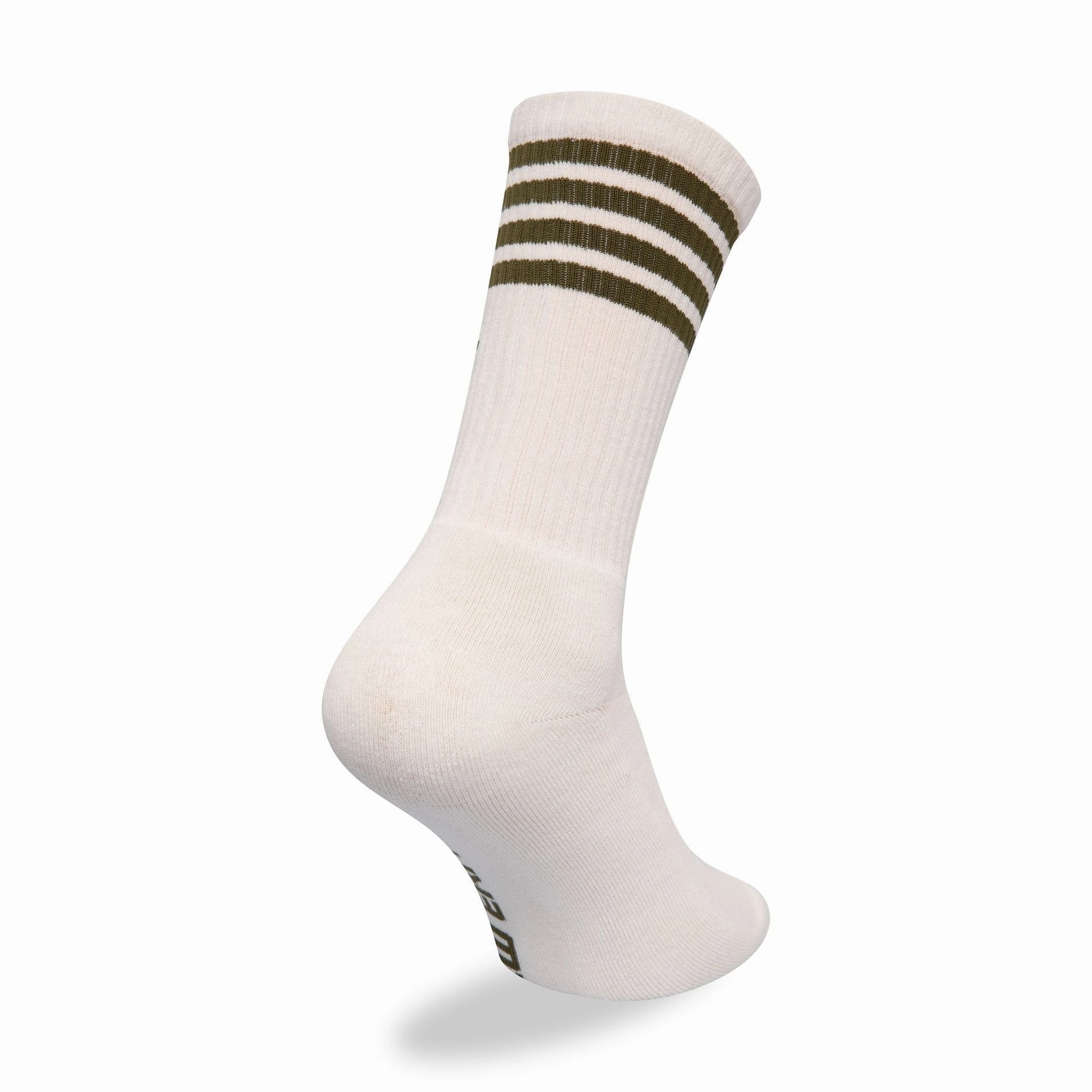 New Era Stripe Off White 3 Pack Crew Socks