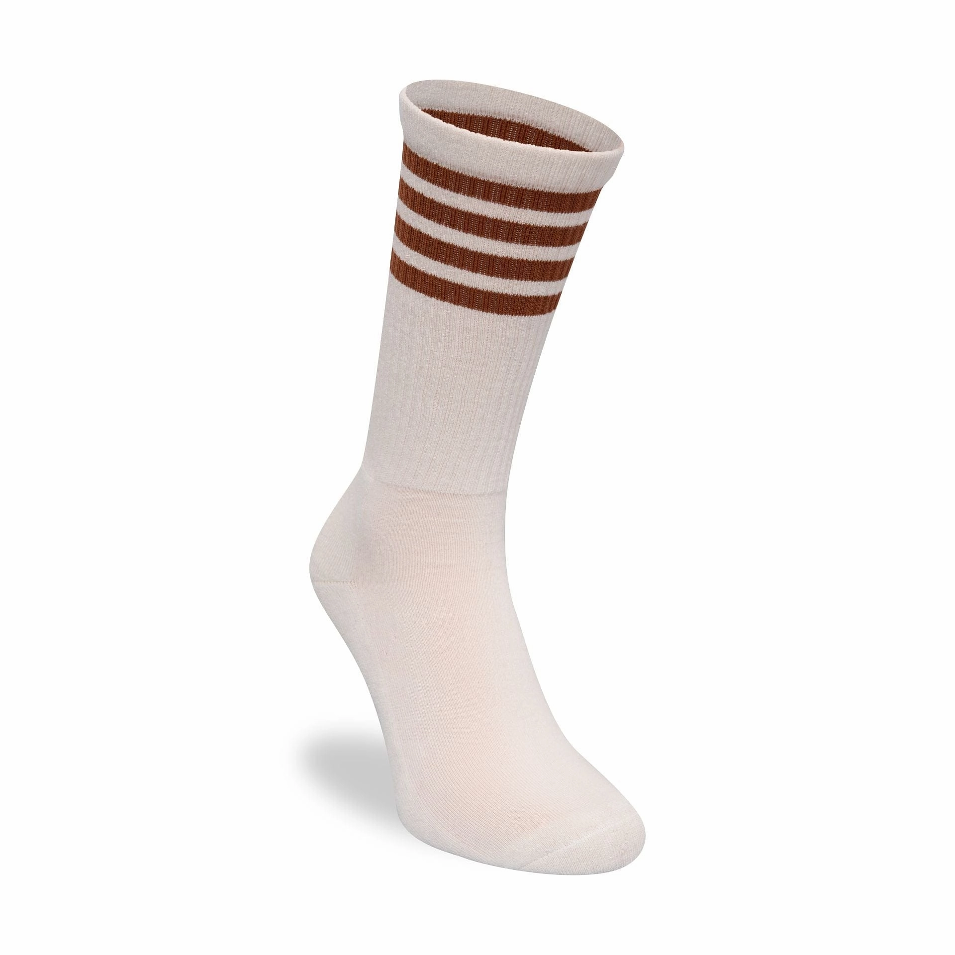 New Era Stripe Off White 3 Pack Crew Socks