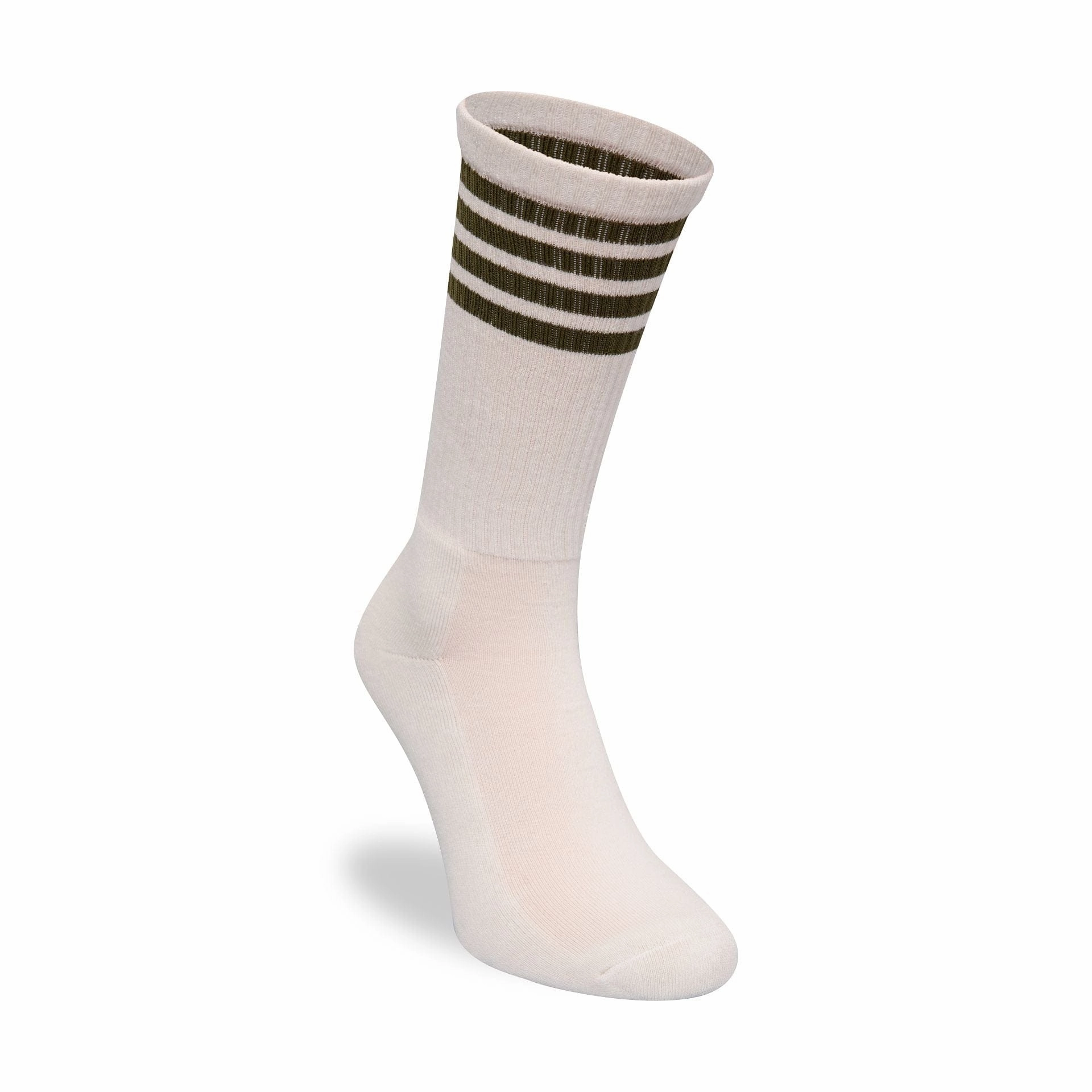 New Era Stripe Off White 3 Pack Crew Socks