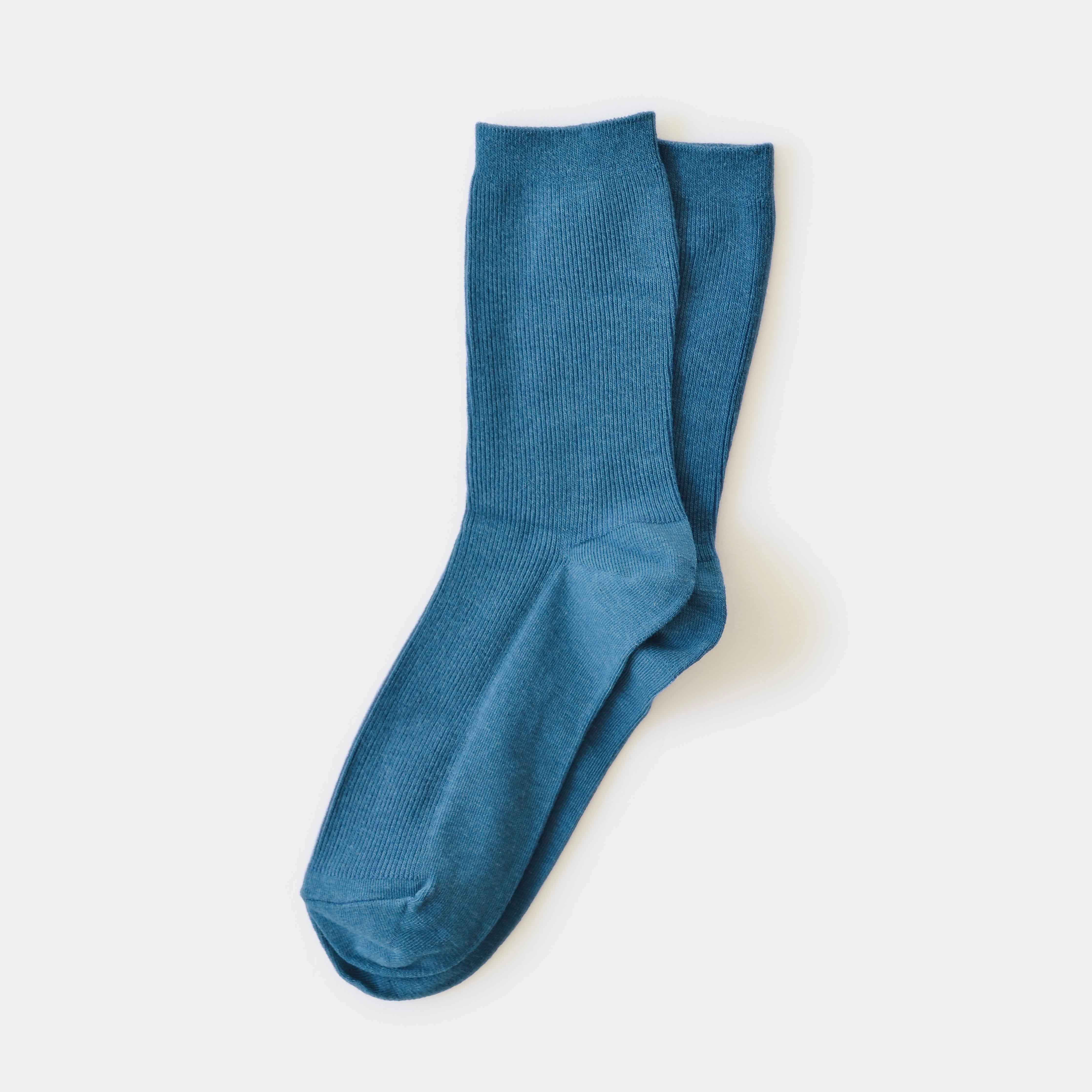 Nordic Blue Cotton Sock