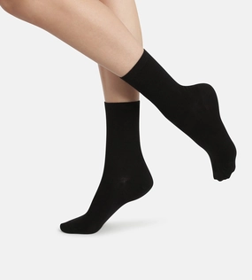 Pack of 2 pairs of black Femme Pur Coton socks for women