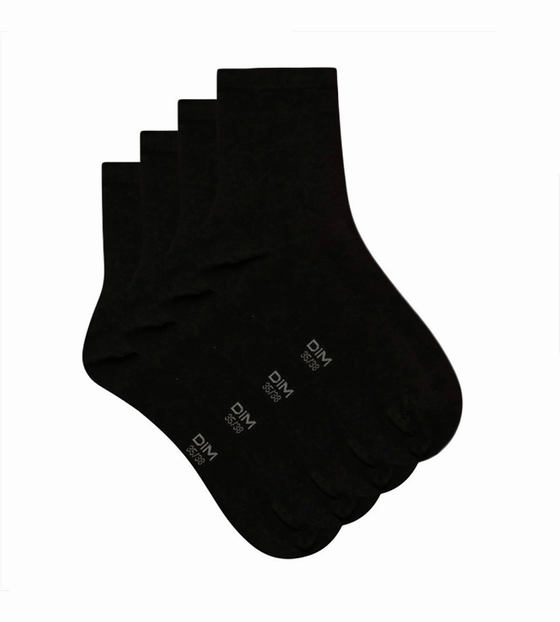 Pack of 2 pairs of black Femme Pur Coton socks for women