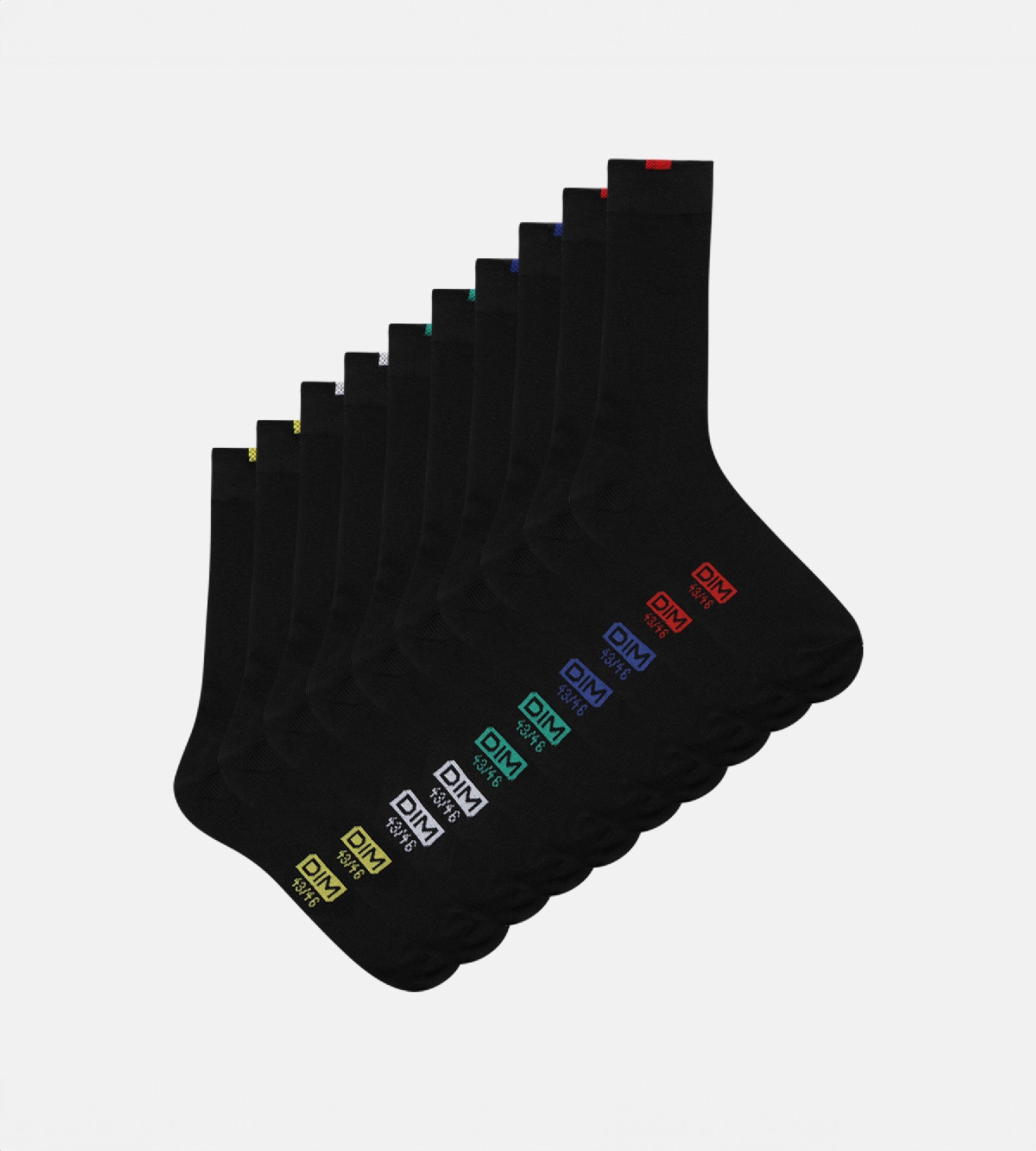 Pack of 5 pairs of black EcoDIM socks for men