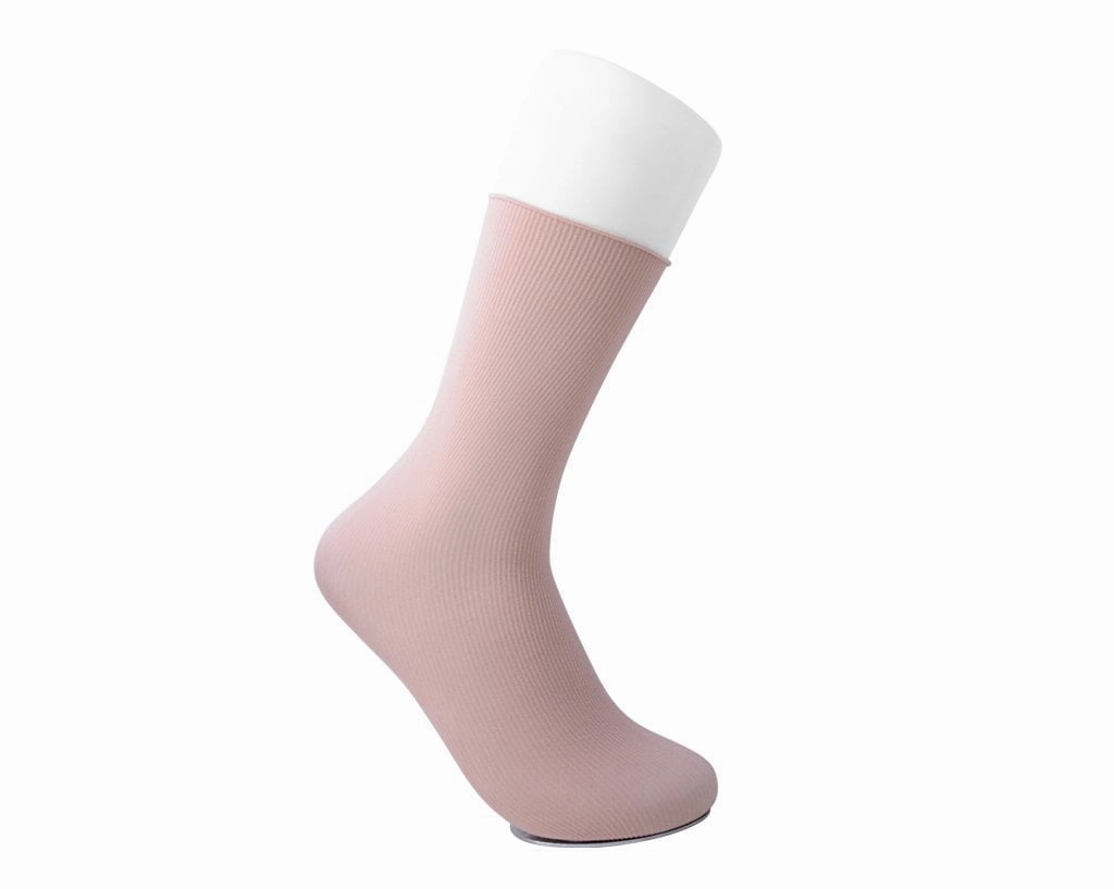 Pink Spandex Crew Sock