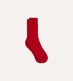 Red Cotton Sports Socks